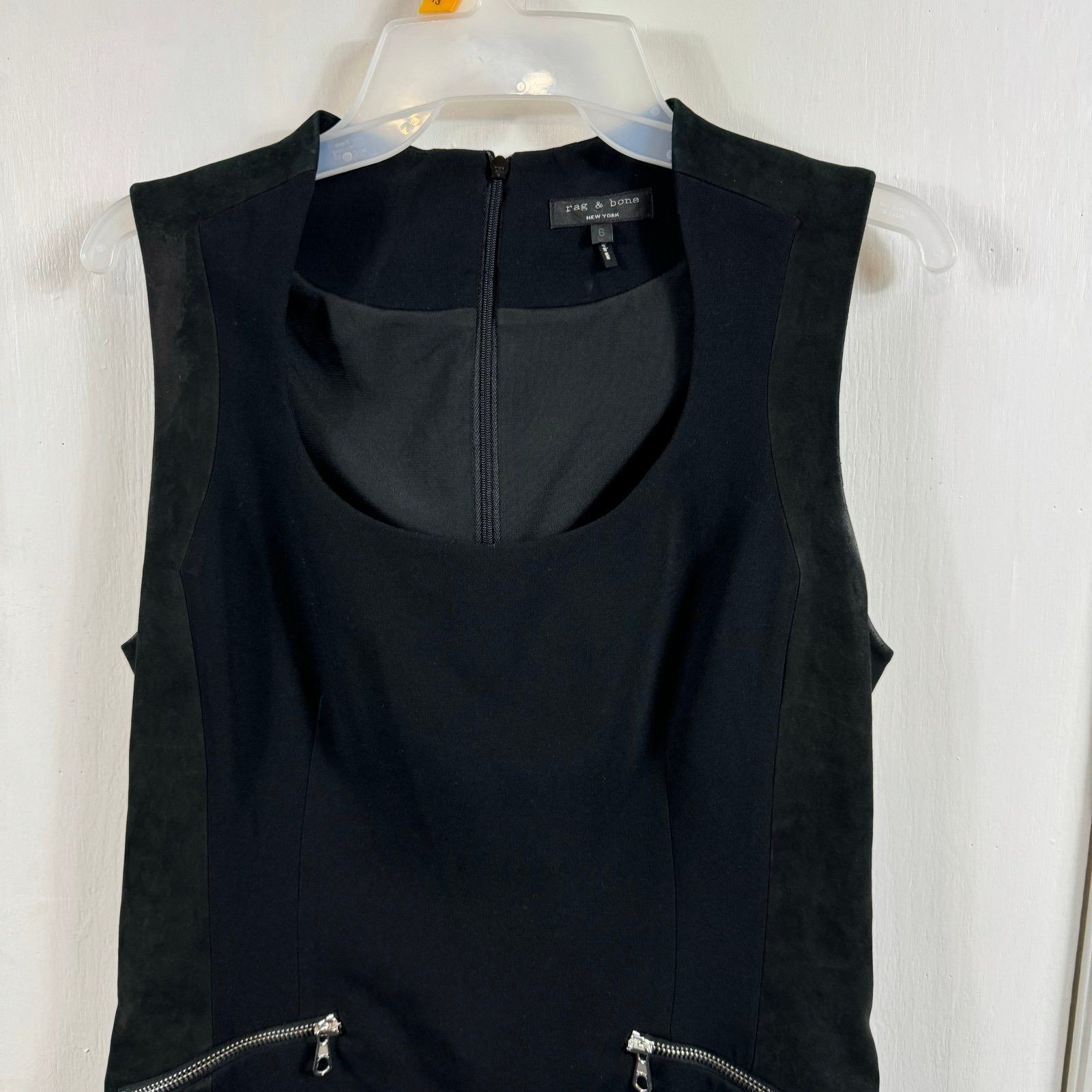 Rag & Bone Rag & Bone Lauren Black Stretch Crepe Leather Suede Panel D Size M / US 6-8 / IT 42-44 - 4 Thumbnail