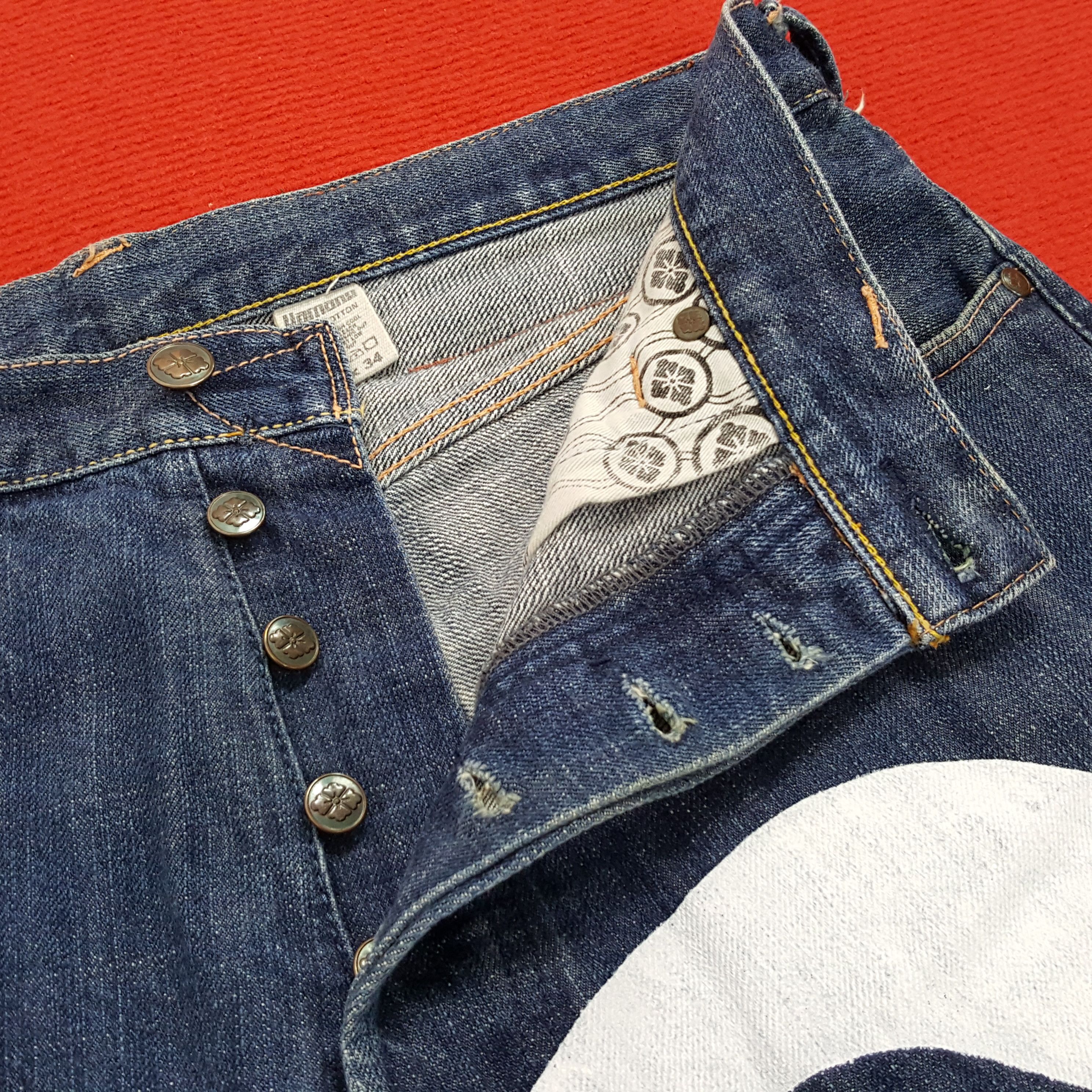 Japanese Brand × Vintage Evisu Yamane Japanese Brand Custom Daicock Style Jeans Size US 31 - 13 Thumbnail