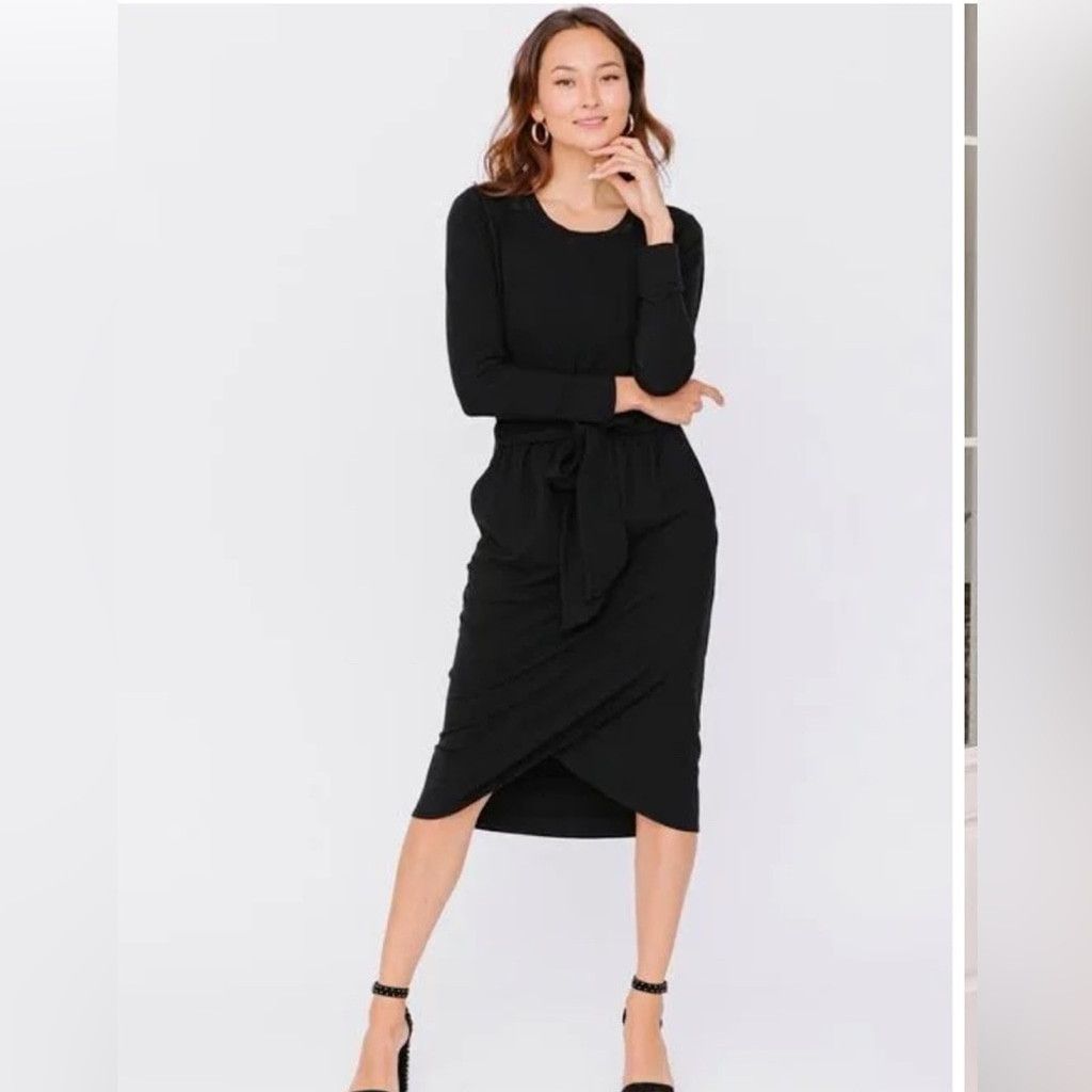 The Unbranded Brand Smash + Tess Black Rebecca Sheath Long Sleeve Dress Size XS / US 0-2 / IT 36-38 - 1 Thumbnail