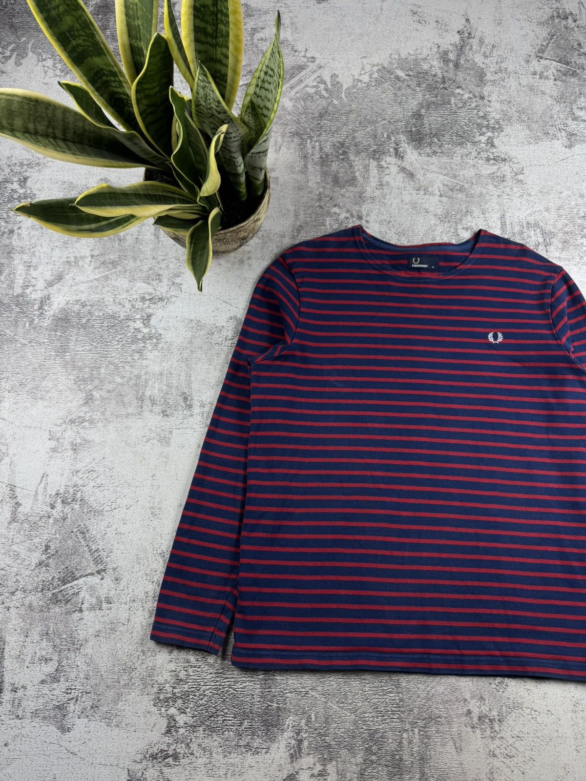 Fred Perry Fred Perry Striped Sportswear Men’s Blue XL Cotton Crew Neck Sweatshirt Pullover Size US XL / EU 56 / 4 - 2 Thumbnail