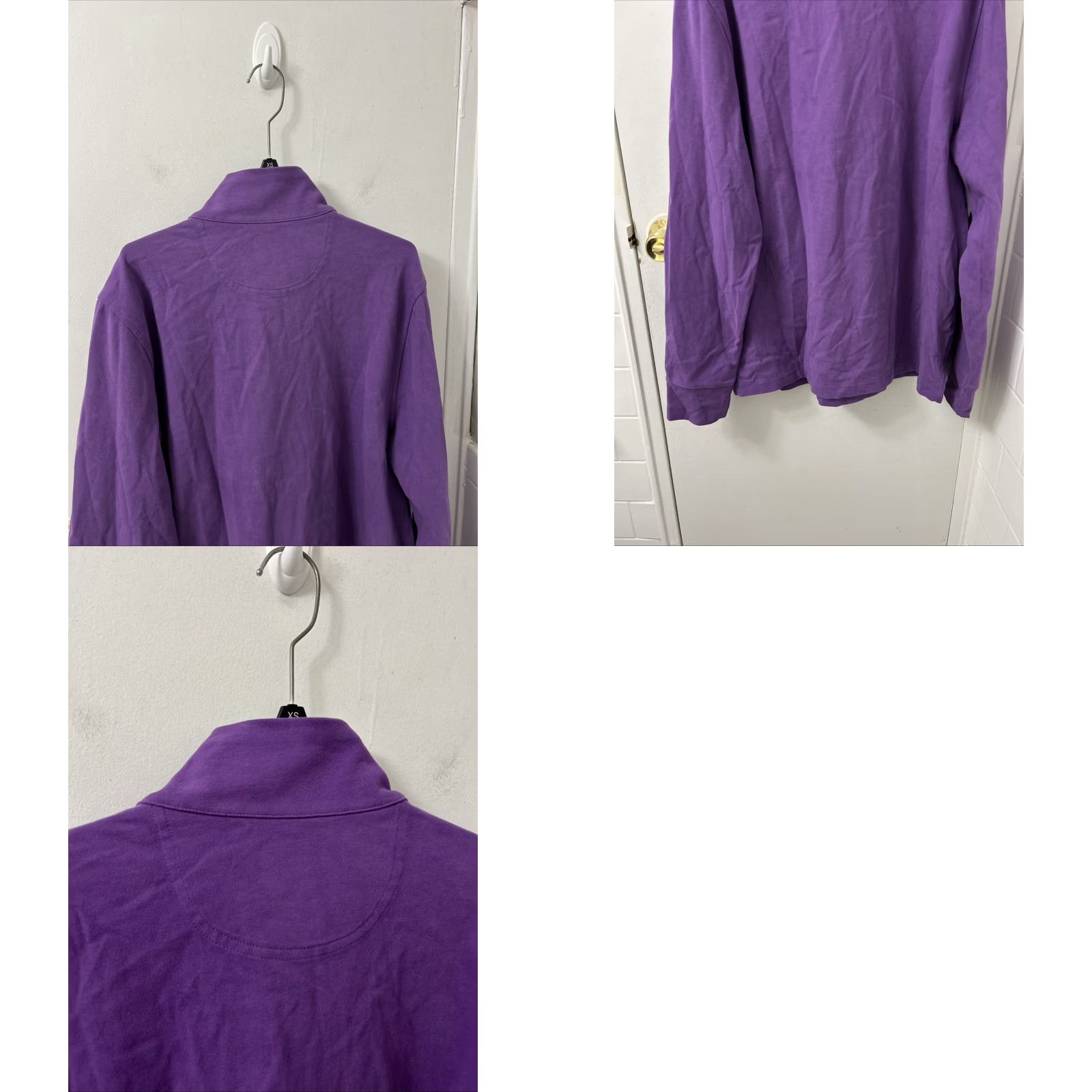 Brooks Brothers Brooks Brothers 1/4 Zip Mens Medium Purple Cotton Pullover Sweatshirt L/S Shirt Pullover Size US M / EU 48-50 / 2 - 8 Thumbnail