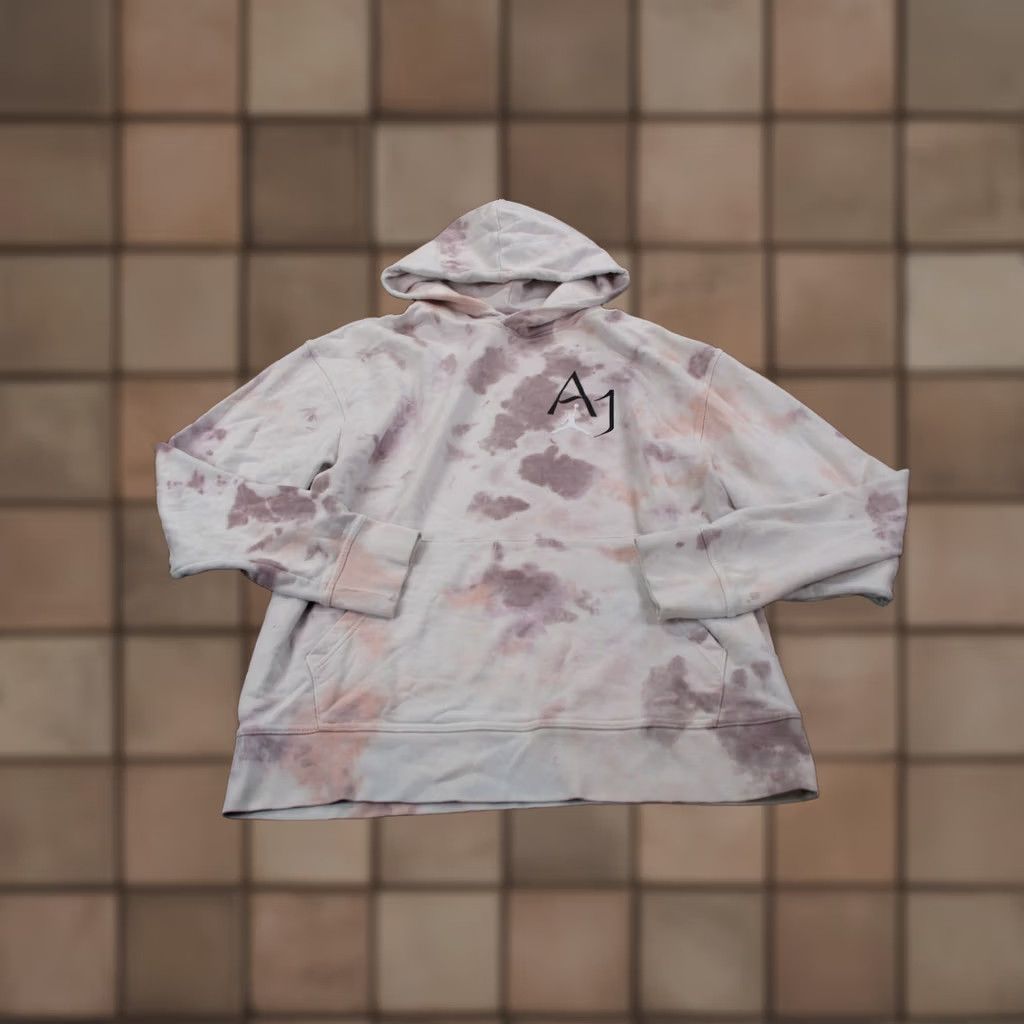 Jordan Brand Air Jordan Hoodie Mens XL Jumpman DNA Dye Logo Pullover Sweatshirt Multicolor Casual Sports Knit Cotton Polyester Hooded Pockets Thermal Size US XL / EU 56 / 4 - 1 Thumbnail