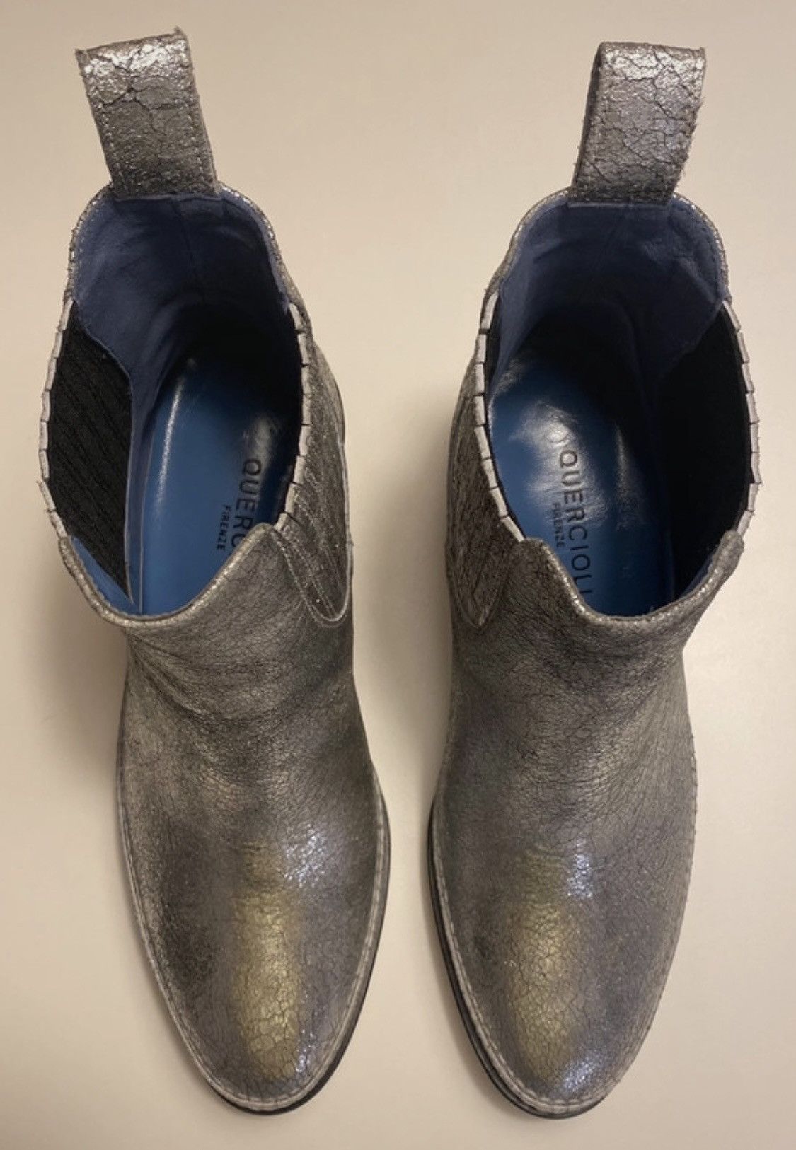 Quercioli Ankle boots in craquelé leather Size US 7.5 / IT 37.5 - 6 Thumbnail