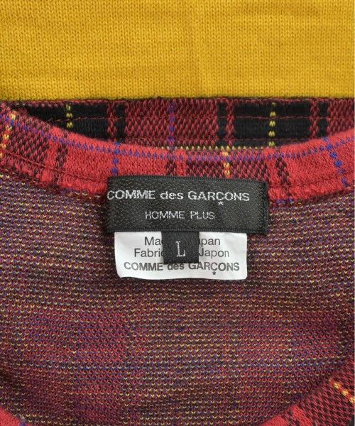 Comme des Garcons Homme Plus T-Shirts Check Cotton Short Sleeve Red x Black x Yellow Size US L / EU 52-54 / 3 - 7 Thumbnail