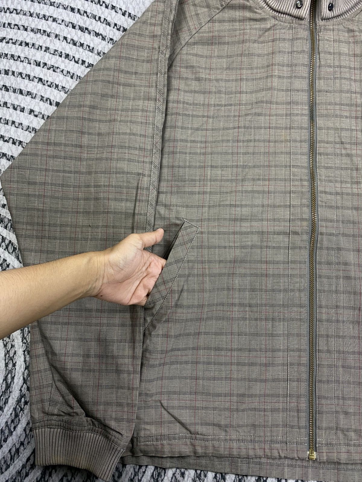 Adidas Adidas Climaproof Beige Plaid Zipper Jacket Size US M / EU 48-50 / 2 - 7 Thumbnail