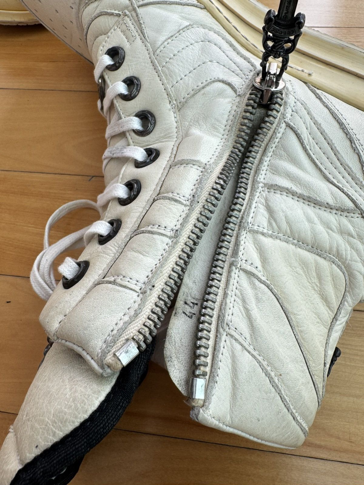 Rick Owens Jumbo Lace Padded Sneaker Low Amethyst Milk