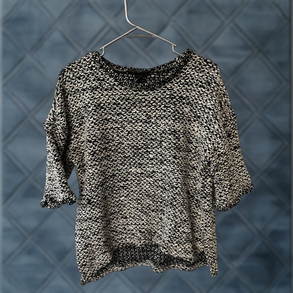H&M H&M Womens Short Sleeve Gray Cotton Blend Sweater XS Size XS / US 0-2 / IT 36-38 - 1 Thumbnail