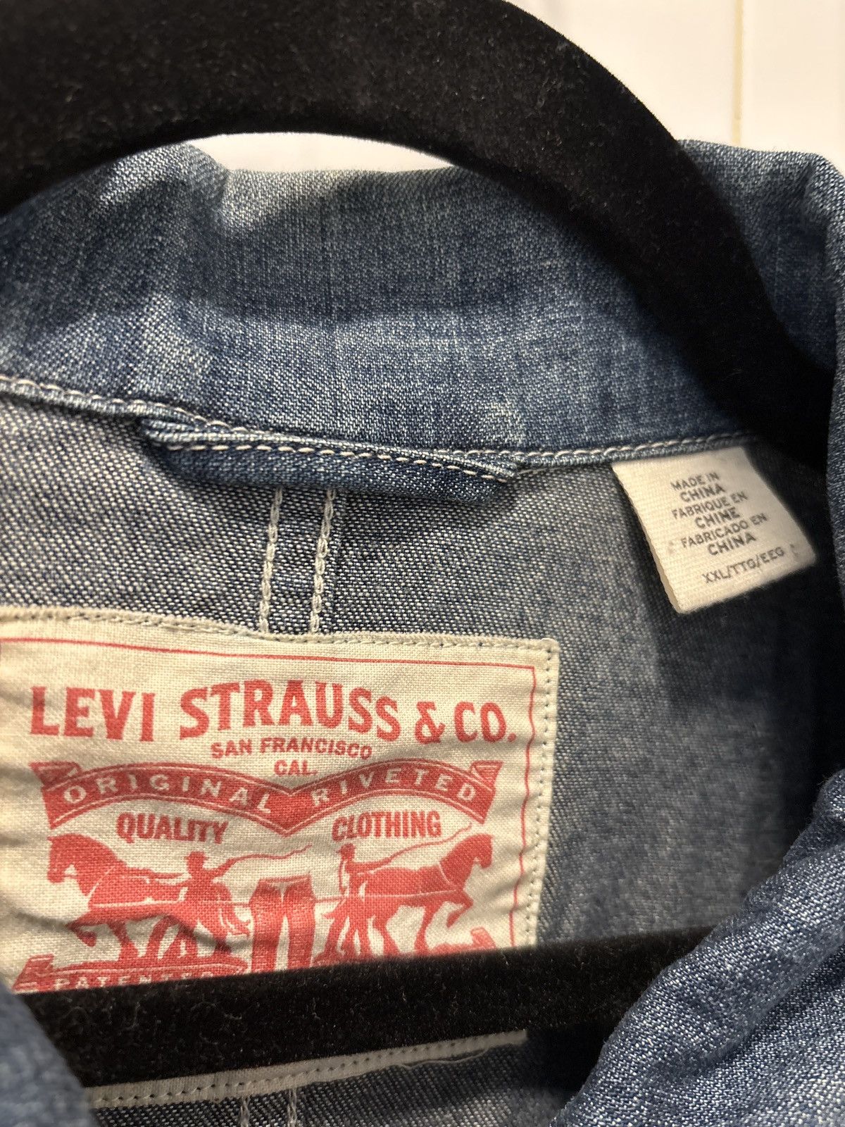 Levi's × Levi's Vintage Clothing × Vintage Vintage Levi’s Denim Chore Coat Size US XXL / EU 58 / 5 - 4 Thumbnail