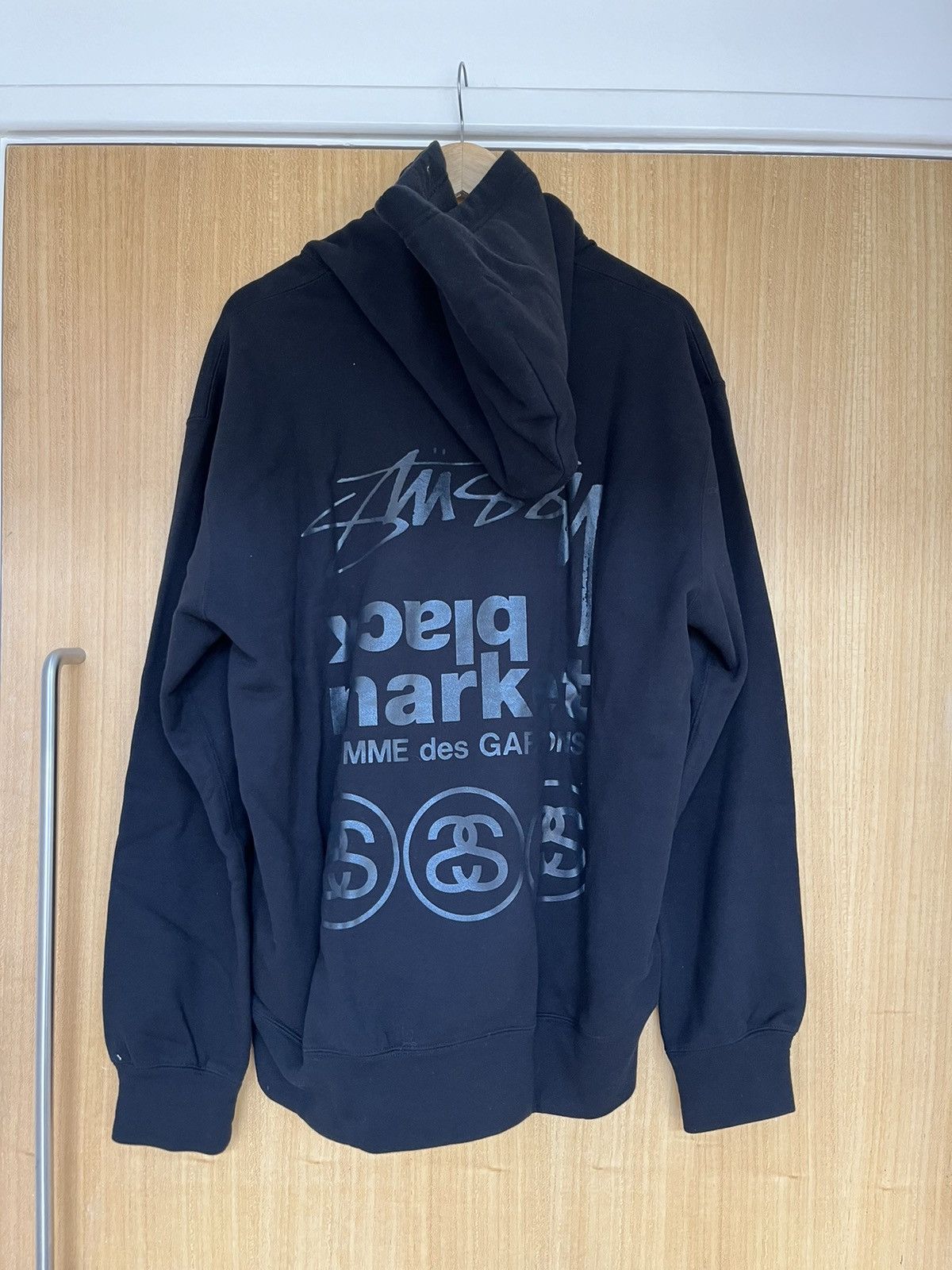 image of Comme Des Garcons x Stussy Comme Des Garçons 15Ya Special Hoodie in Black, Men's (Size 2XL)