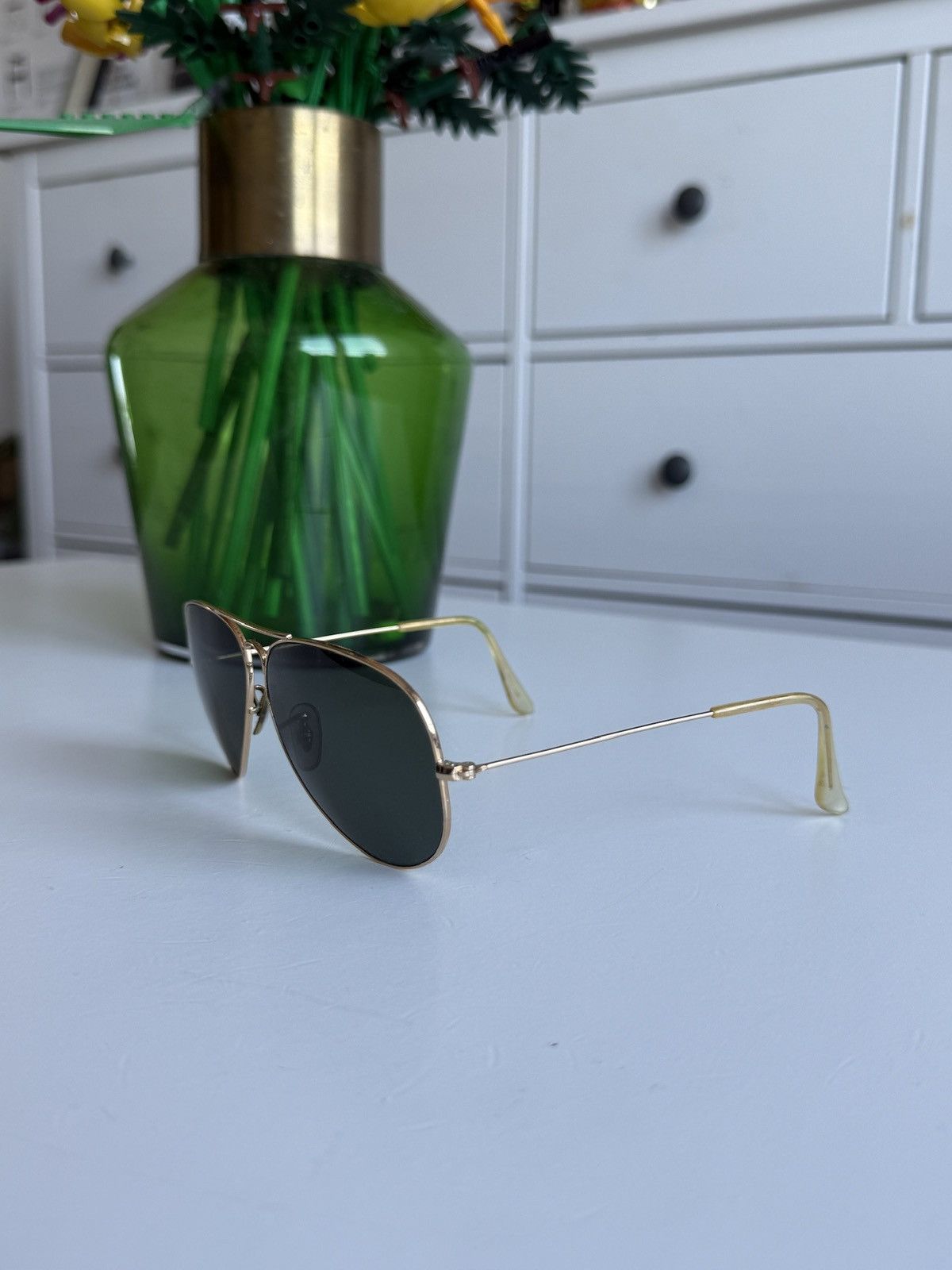 RayBan Vintage Ray-Ban gold aviator sunglasses military army retro Size ONE SIZE - 3 Thumbnail