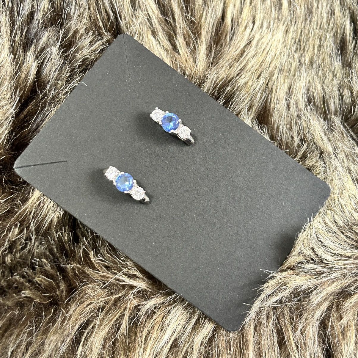 Jewelry Freida Rothman triple stone half hoop sterling earrings NIB Size ONE SIZE - 14 Thumbnail