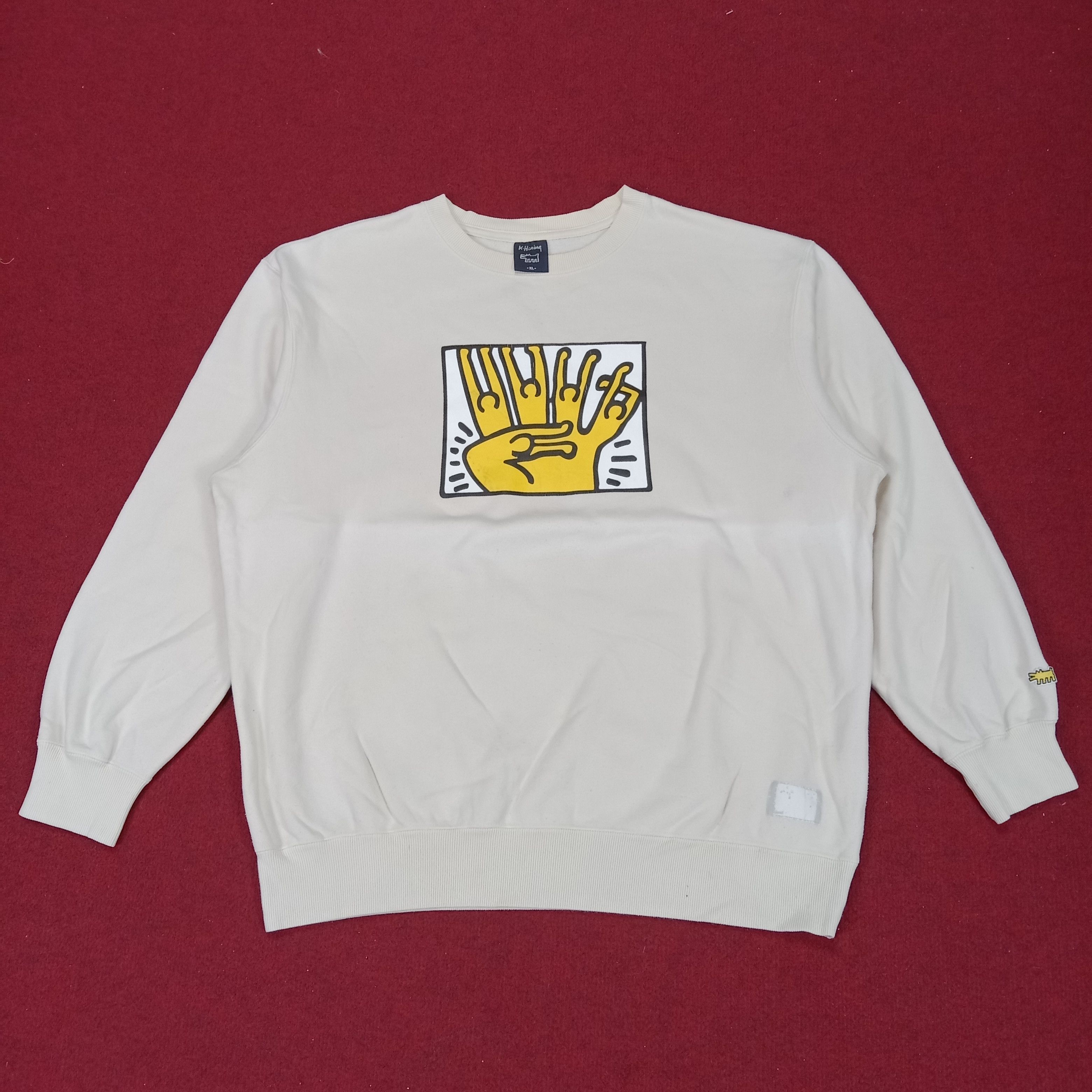 Keith Haring × Vintage Keith Haring Streetwear Art Style Sweatshirt Size US L / EU 52-54 / 3 - 1 Thumbnail