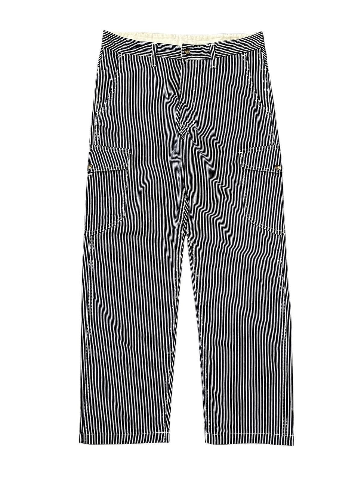 Lee Lee Hickory Stripe Worker Cargo Pants Size US 32 / EU 48 - 2 Thumbnail