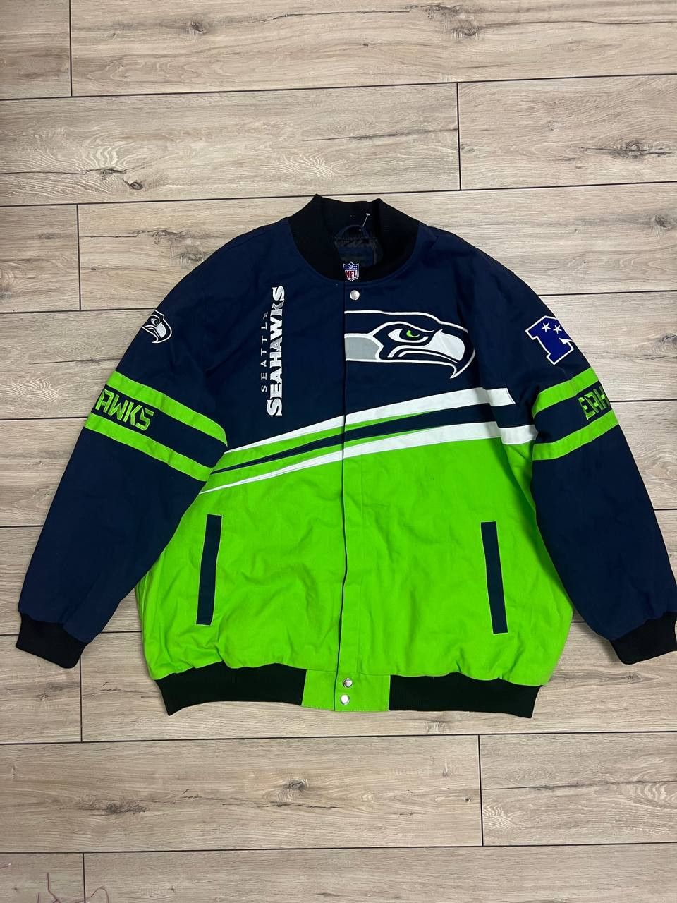 NFL NFL Seattle Seahawks Big Logo Bomber Jacket Insulated 4XL Size US XXL / EU 58 / 5 - 10 Thumbnail