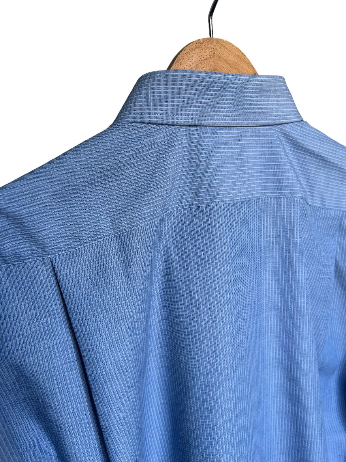 Issey Miyake NWT 1980 Issey Miyake Blue Stripes Button Up Shirt Size US XL / EU 56 / 4 - 9 Thumbnail