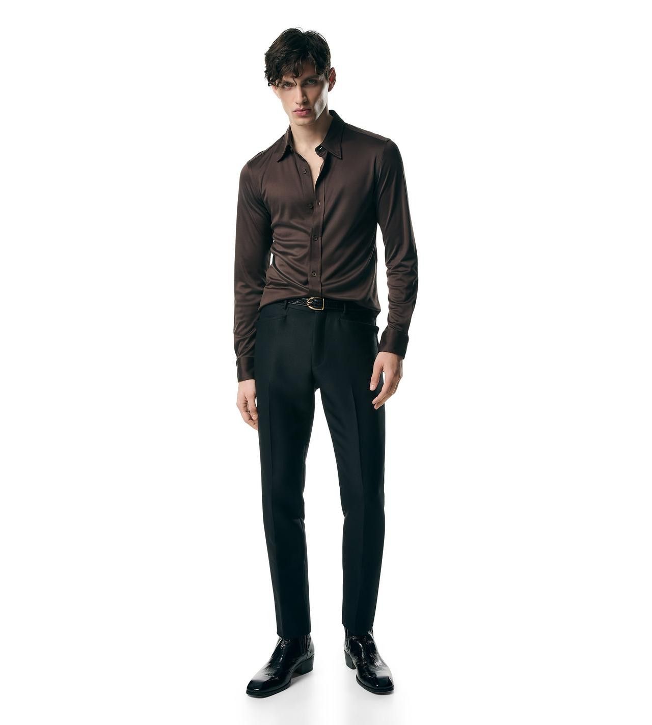 Tom Ford o1w1db10525 JBL004 Shirt in Brown Size US M / EU 48-50 / 2 - 2 Thumbnail