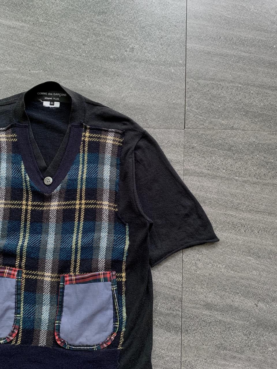 Comme des Garcons Homme Plus Patchwork Knit Tshirt Size US M / EU 48-50 / 2 - 2 Thumbnail
