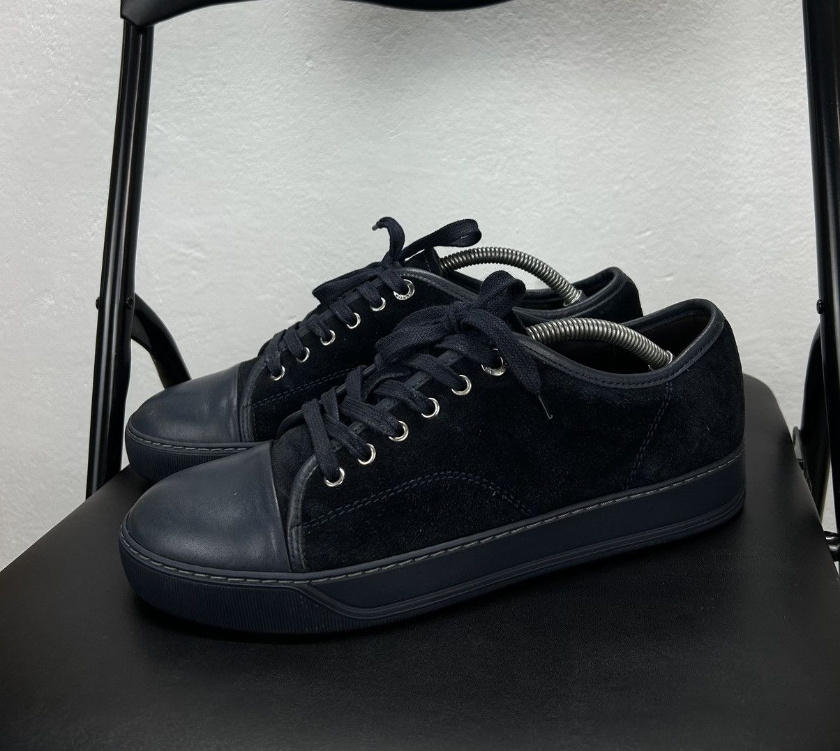 Lanvin Lanvin Leather Casual Sneakers Navy Size 41 EUR Size US 8 / EU 41 - 1 Thumbnail