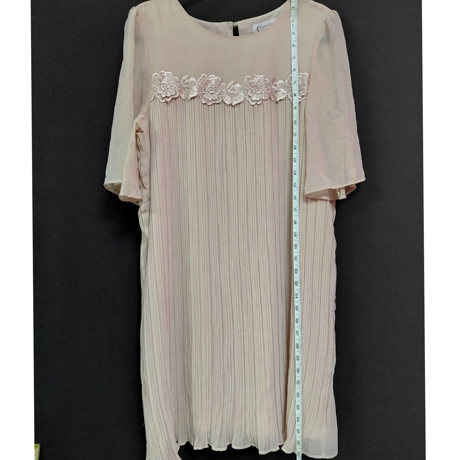Nanette Lepore Nanette Lepore Floral Embroidered Beige Knee Length Dress Size 10 Size L / US 10 / IT 46 - 5 Thumbnail