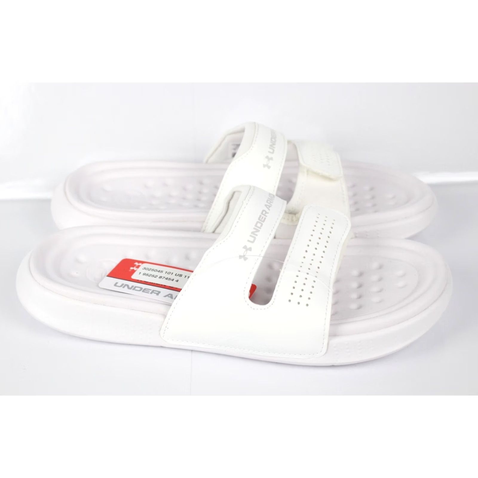 Under Armour Under Armour Women's Ansa Studio Slide Sandals Size 11 White 3025045 Size US 11 / IT 41 - 2 Thumbnail