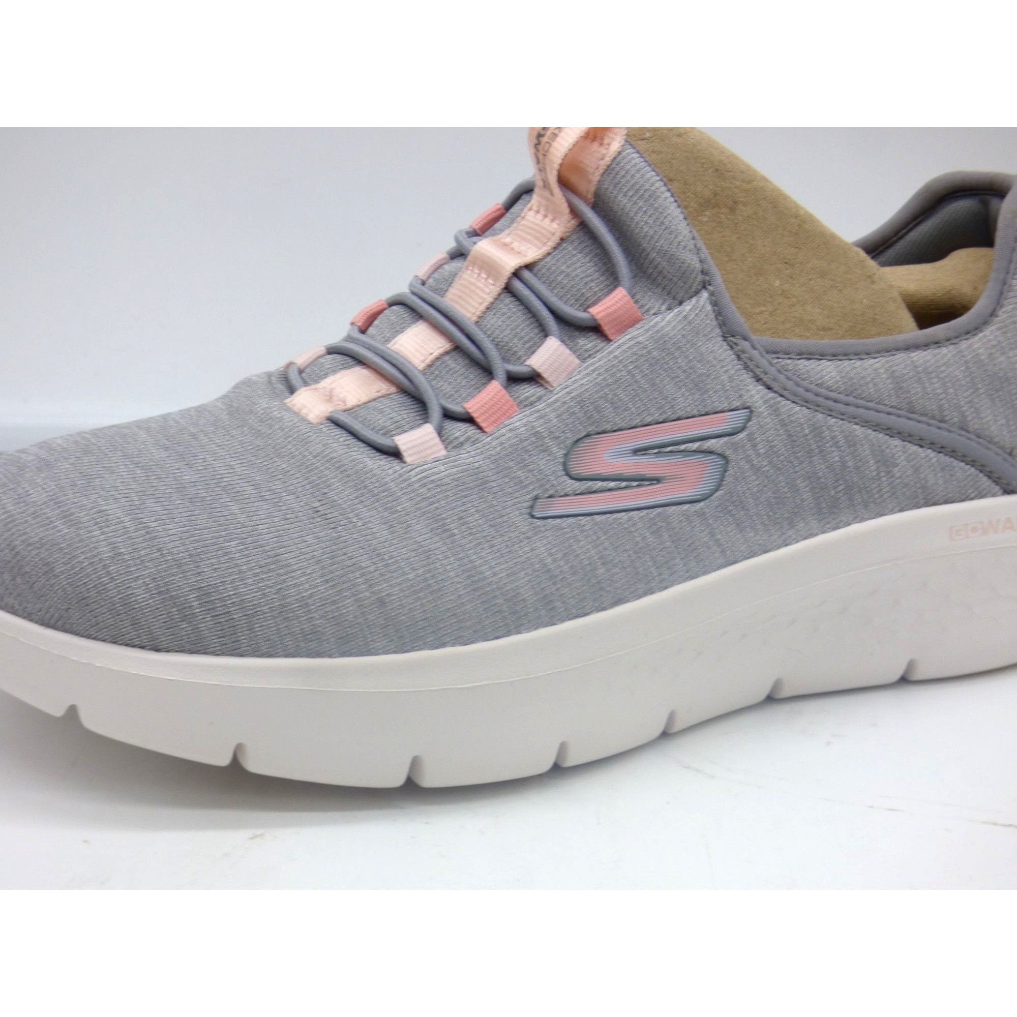 SKECHERS Skechers Womens Go Walk Flex Lucy Walking Shoes, Gray/Pink, Size US 8.5 / IT 38.5 - 12 Thumbnail