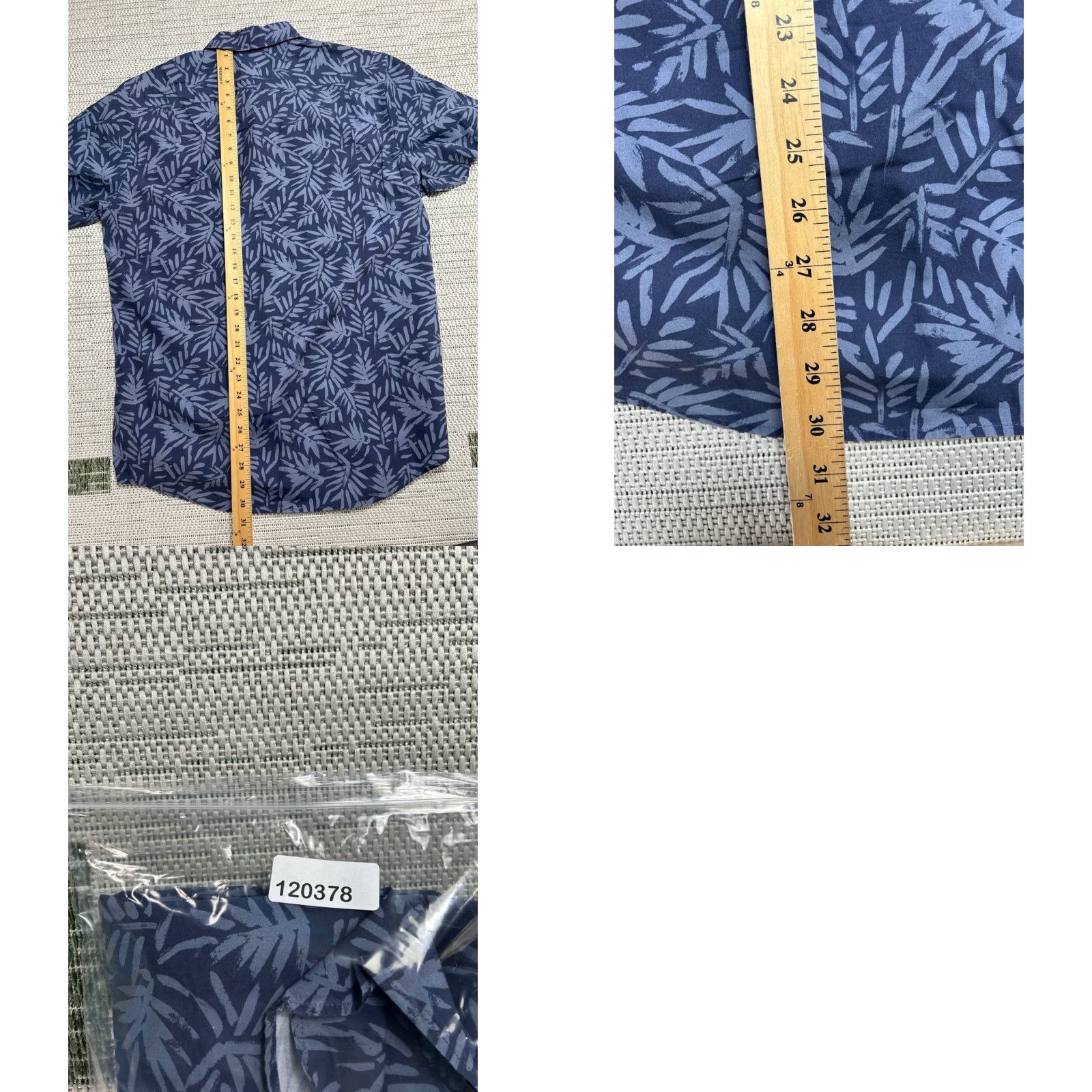 Rodd & Gunn Rodd Gunn Shirt Mens Large Blue Floral Fern Print Cotton Button-Up Shirt Size US L / EU 52-54 / 3 - 9 Thumbnail
