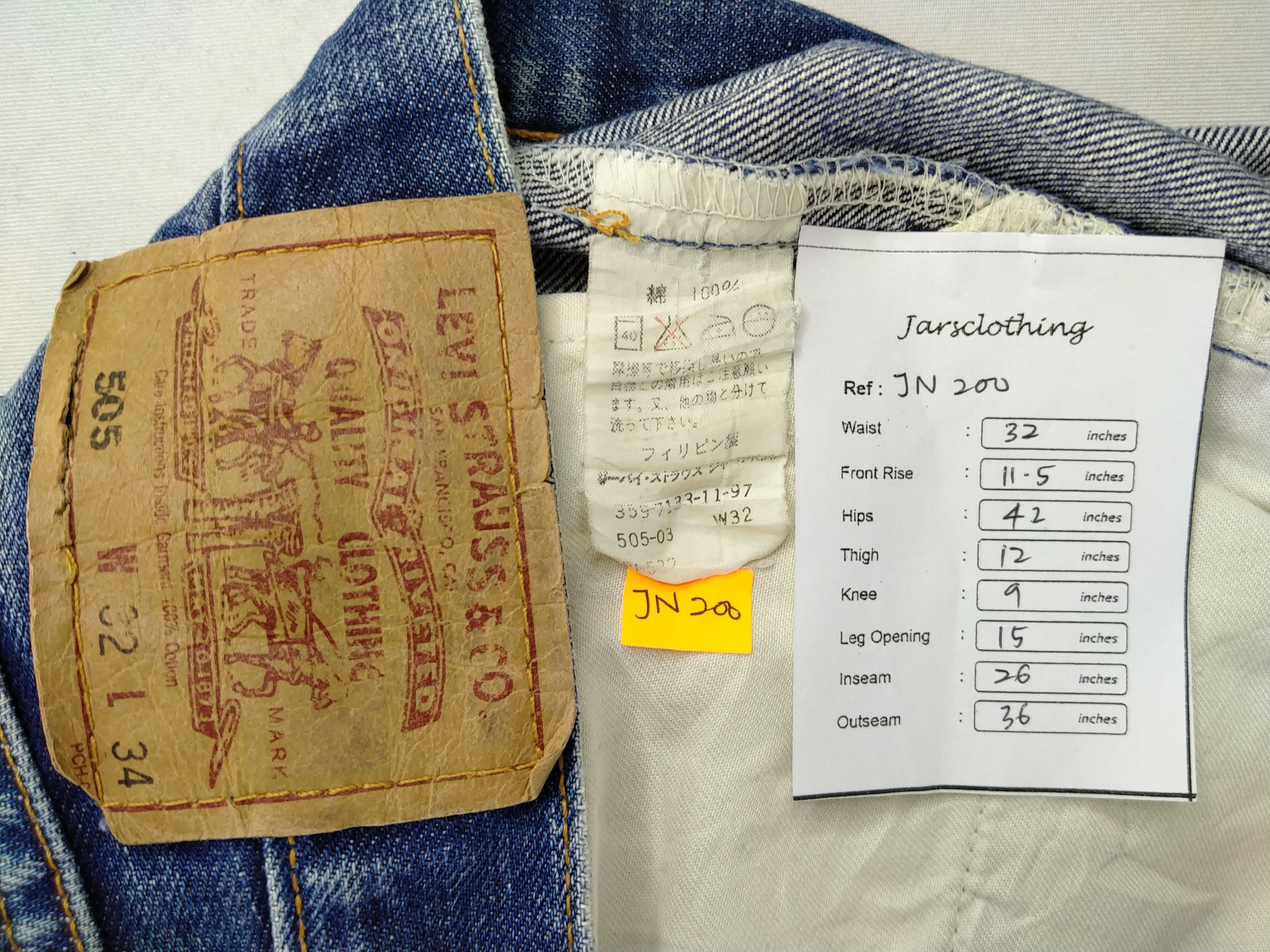 Levi's Blue Vintage Levi's 505 Distressed Denim 32x26 -JN200 Size US 32 / EU 48 - 10 Thumbnail