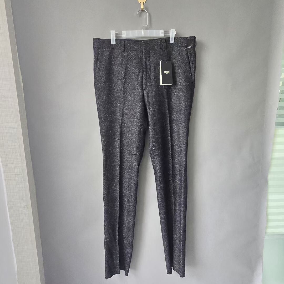 Fendi Fendi Wool Trousers in Dark Color Size US 34 / EU 50 - 1 Thumbnail