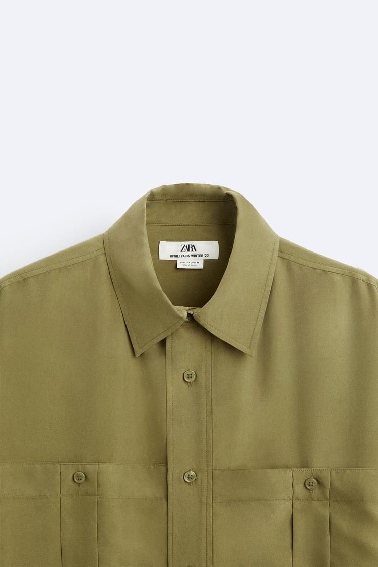 Zara 100% Silk Relaxed Fit Shirt Size US M / EU 48-50 / 2 - 6 Thumbnail