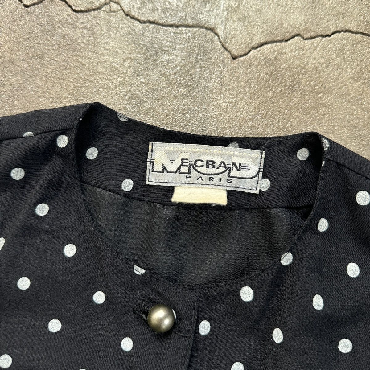 Designer × Vintage Vintage 80’s Mod Ecran Paris Polkadot Crop Blazer Size M / US 6-8 / IT 42-44 - 6 Thumbnail