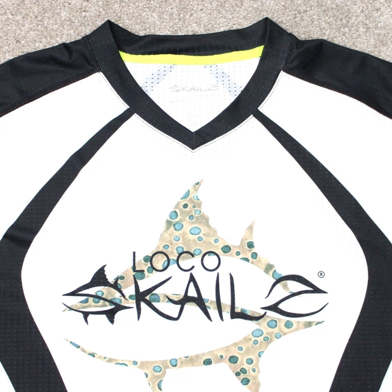 Vintage Loco Skailz Shirt Mens 2XL XXL Black/White/Beige Vented Long Sleeve Fishing Shirt Men 2XL Black White Beige Vented Long Sleeve Graphic Print Size US XXL / EU 58 / 5 - 3 Thumbnail