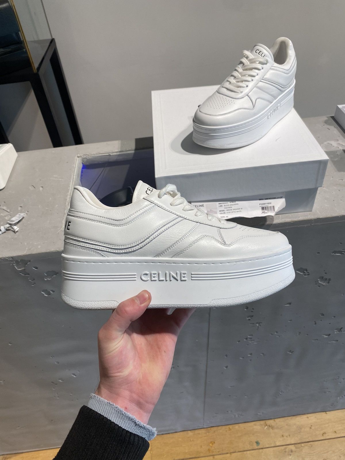Celine BNWT Celine Block Wedge 50 Sneaker Size US 9 / IT 39 - 3 Thumbnail