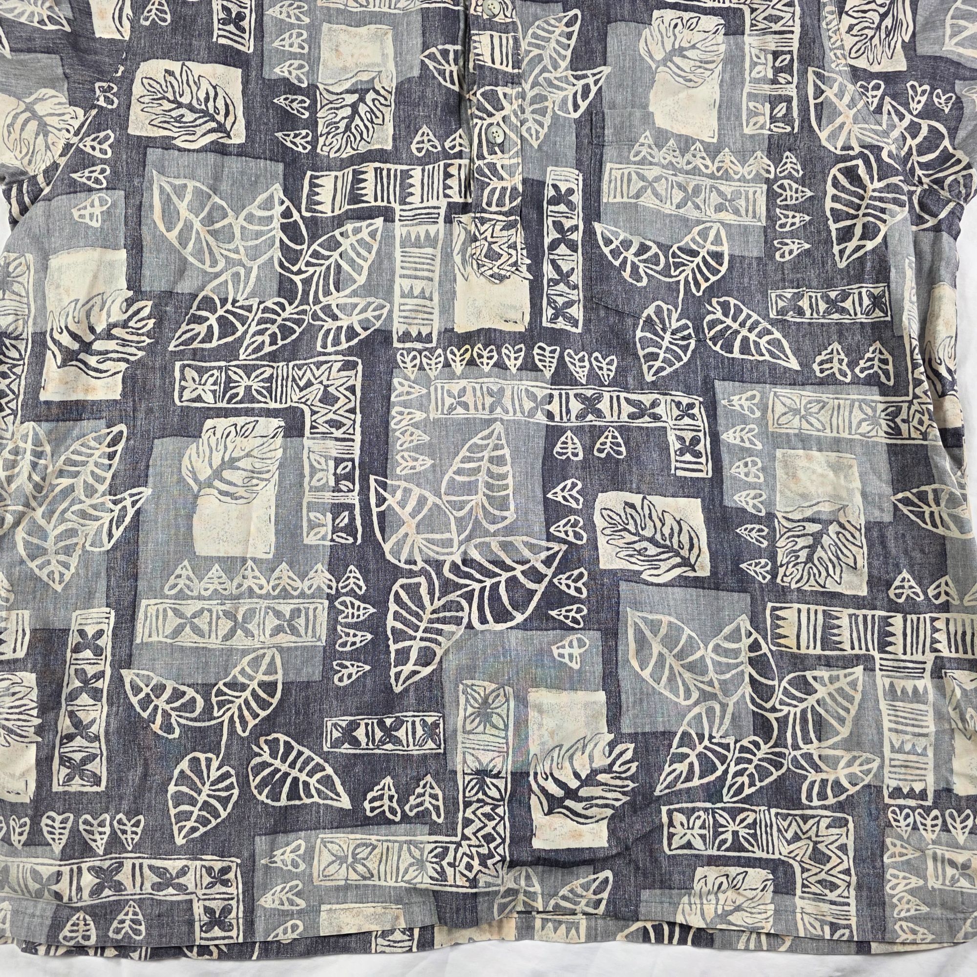 Other Vintage Go Barefoot Mens Size XL Gray Shirt Tropical Tapa Re Size US XL / EU 56 / 4 - 5 Thumbnail