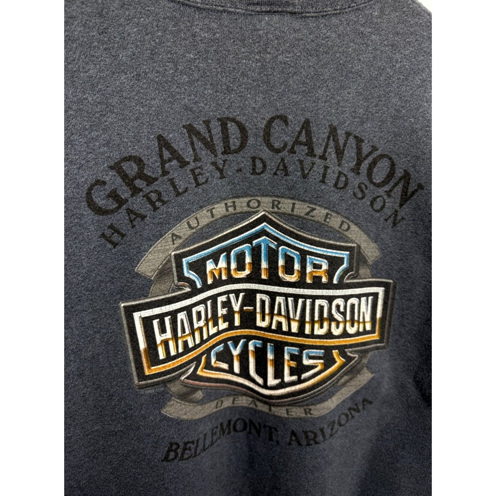 Harley Davidson VINTAGE Harley-Davidson Sweatshirt Shirt Mens L Blue Grand Canyon Arizona Y2K" Size US L / EU 52-54 / 3 - 6 Thumbnail