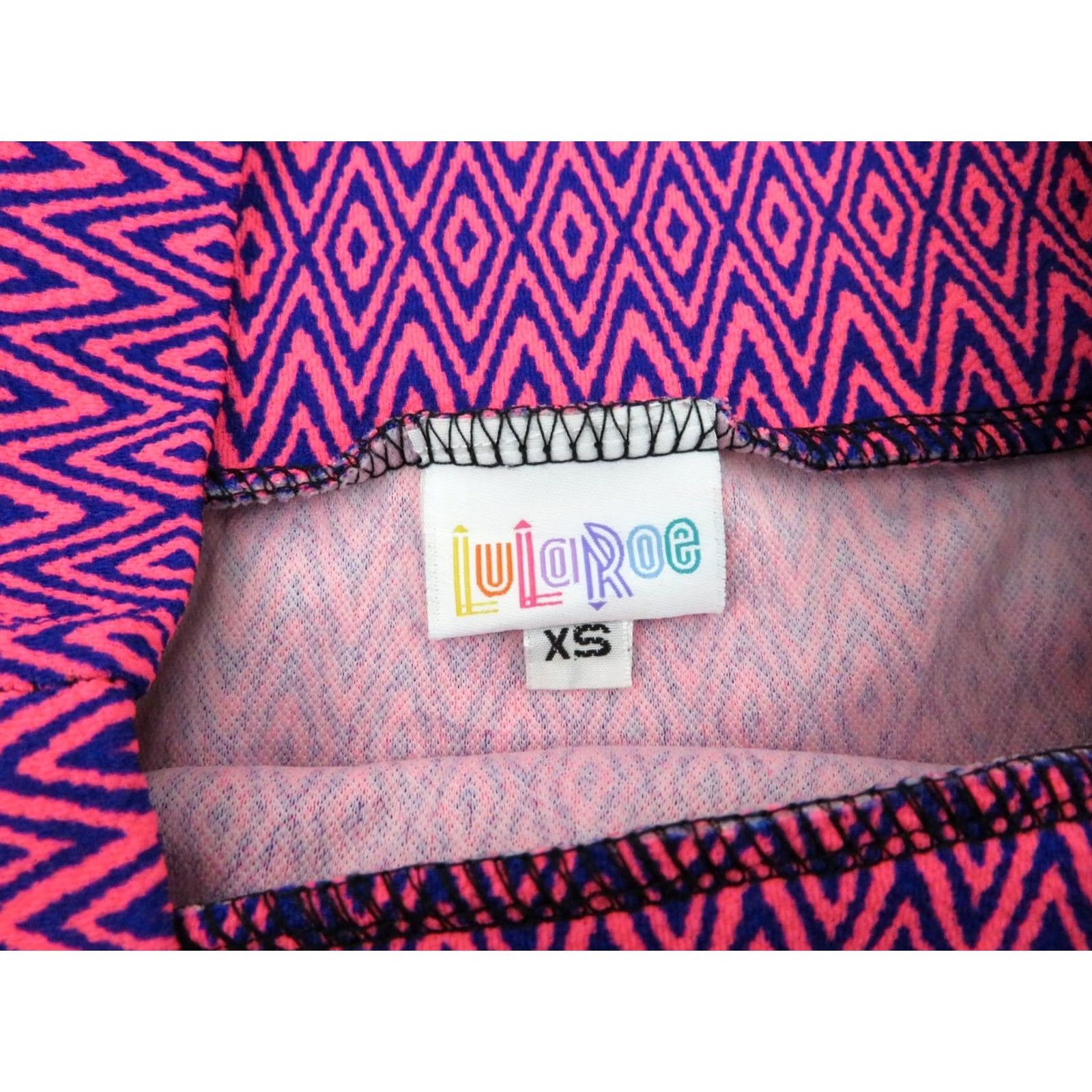 Vintage LuLaRoe Skirt XS Pink Neon Aztec Geometric Pencil Stretch Cassie Womens VINTAGE? No—Vintage: No Size 26" / US 2 / IT 38 - 5 Thumbnail