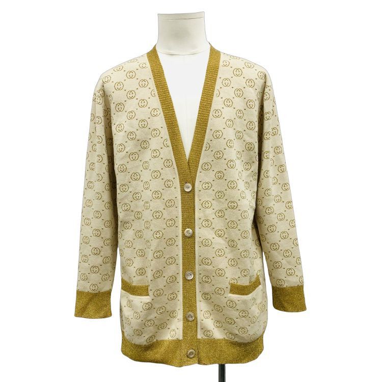 Gucci Gucci GG Monogram Metallic Cardigan Size S Size S / US 4 / IT 40 - 1 Thumbnail