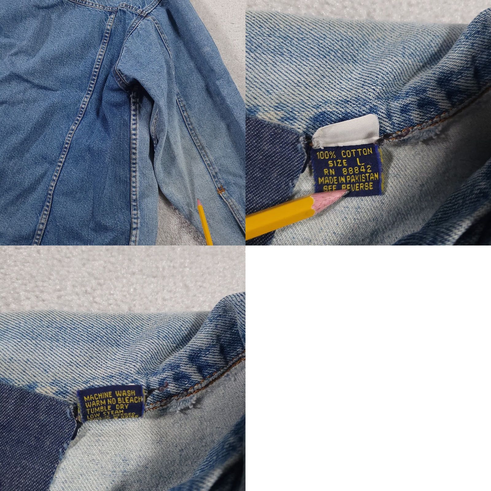 Denime VINTAGE Hunt Club Jean Jacket Women's Large Flap Pockets Denim Outdoor Farm FLAW Jacket, Blue, 90s, Casual, Travel, Denim, Women, L Size 36" / US 14 / IT 50 - 11 Thumbnail