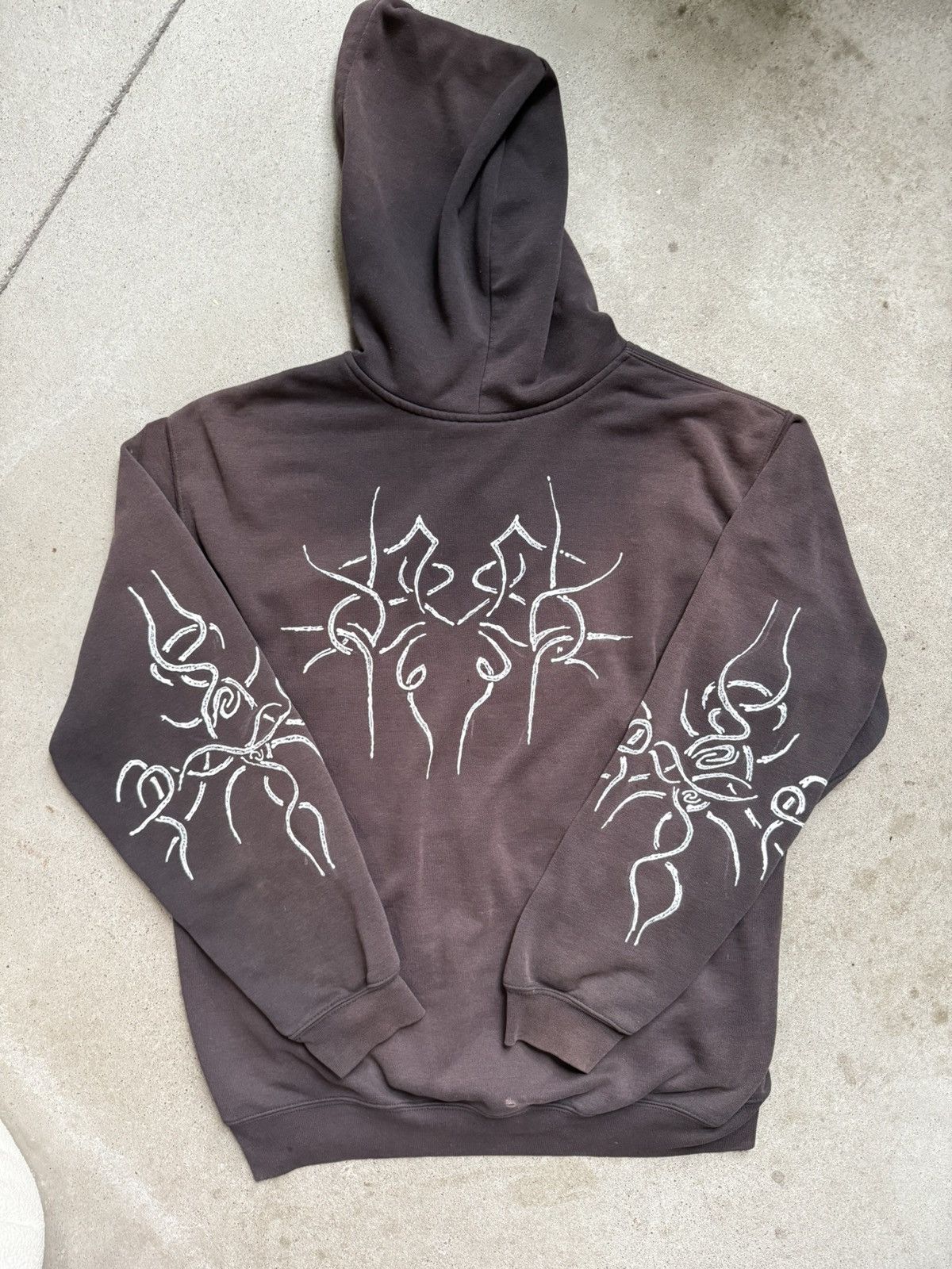 Carhartt × Vintage Vintage Carhartt faded brown hoodie Tattoo 001 Size US L / EU 52-54 / 3 - 3 Thumbnail