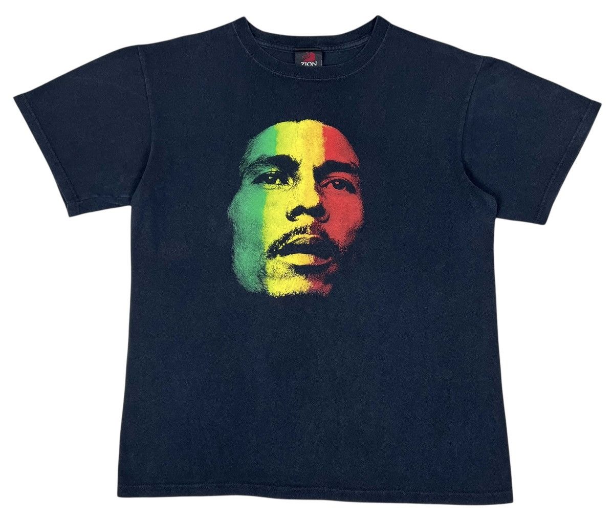Band Tees Vintage Distressed Bob Marley Rasta Flag Tee Size US M / EU 48-50 / 2 - 1 Thumbnail