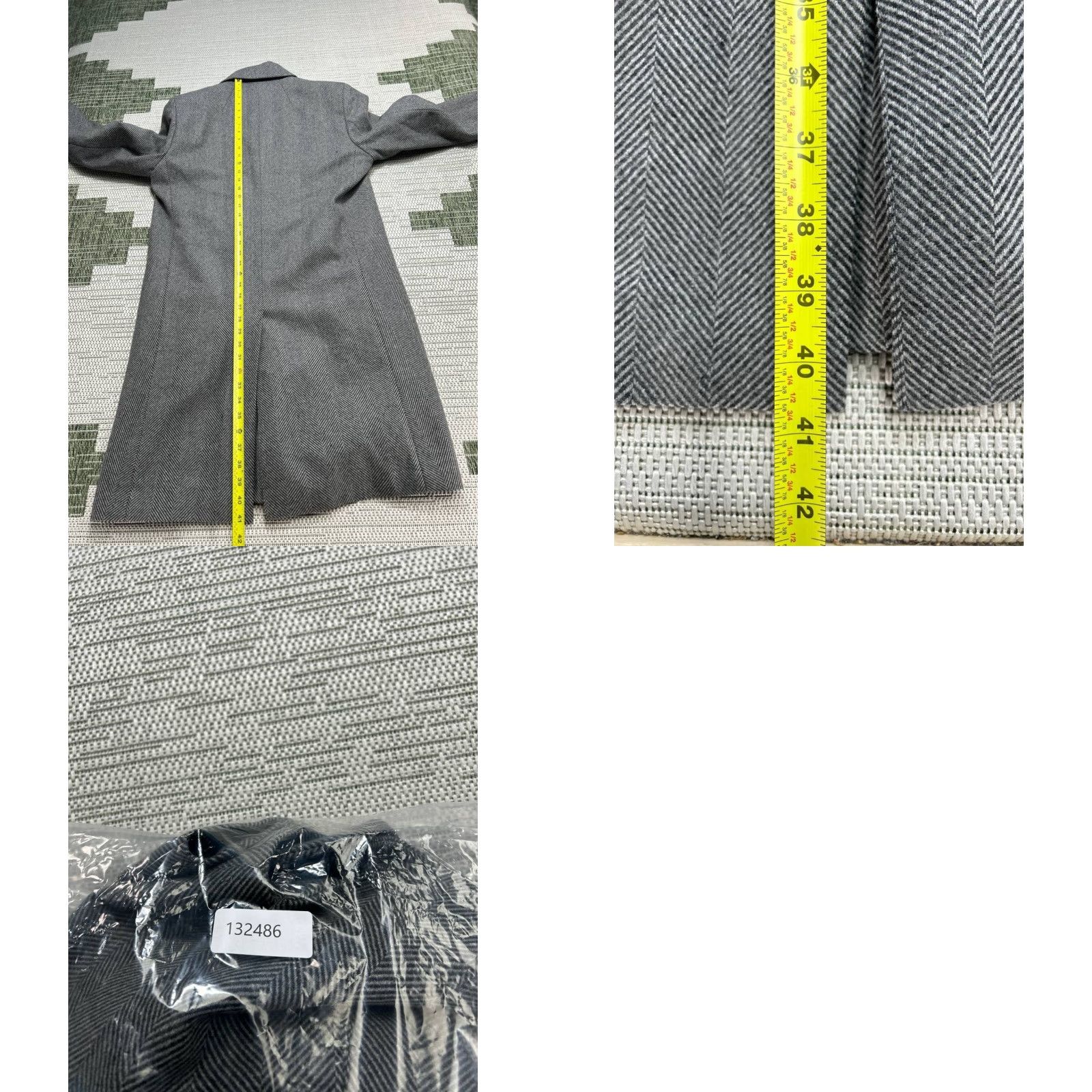 Theory Theory Overcoat Mens Large Gray Wool Blend Coat Size US L / EU 52-54 / 3 - 8 Thumbnail