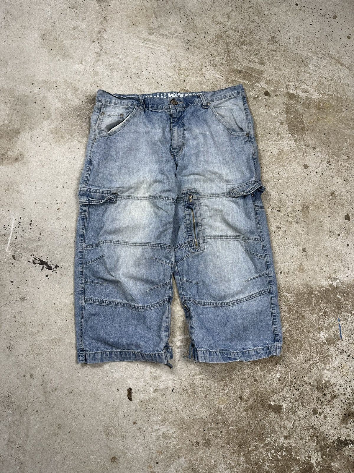 Vintage ‼️ Vintage y2k Denim Cargo Jnco Style Jorts Shorts | Grailed