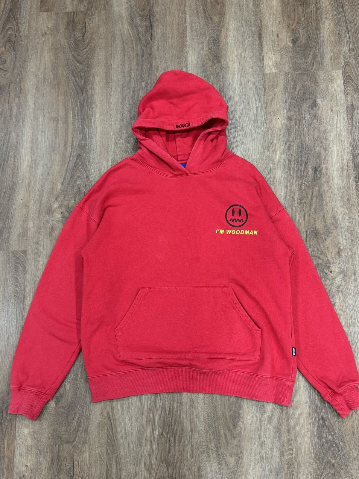 Japanese Brand BEASTER Red Graphic Hoodie “Are You Serious?” I’m Woodman Size US S / EU 44-46 / 1 - 3 Thumbnail