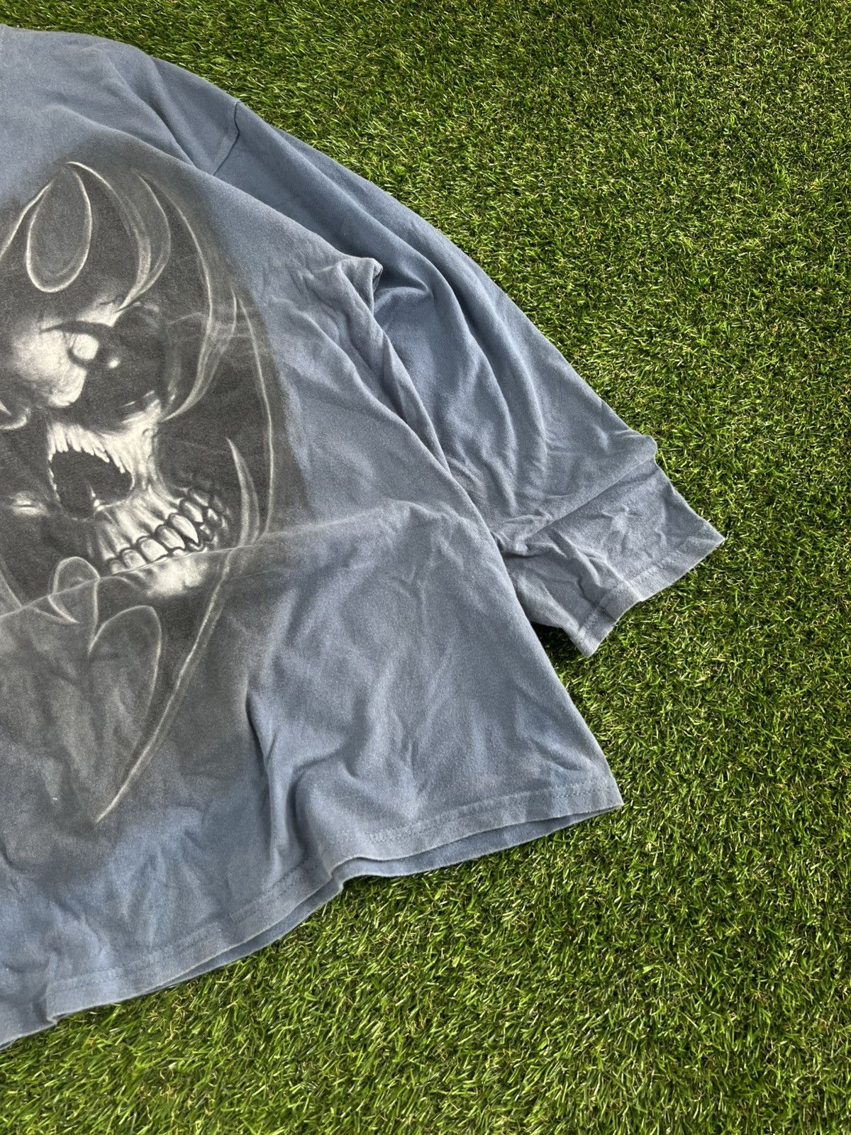 Hysteric Glamour Japan Skull Long Sleeve T Shirt Like Mastermind Distressed Size US XL / EU 56 / 4 - 4 Thumbnail