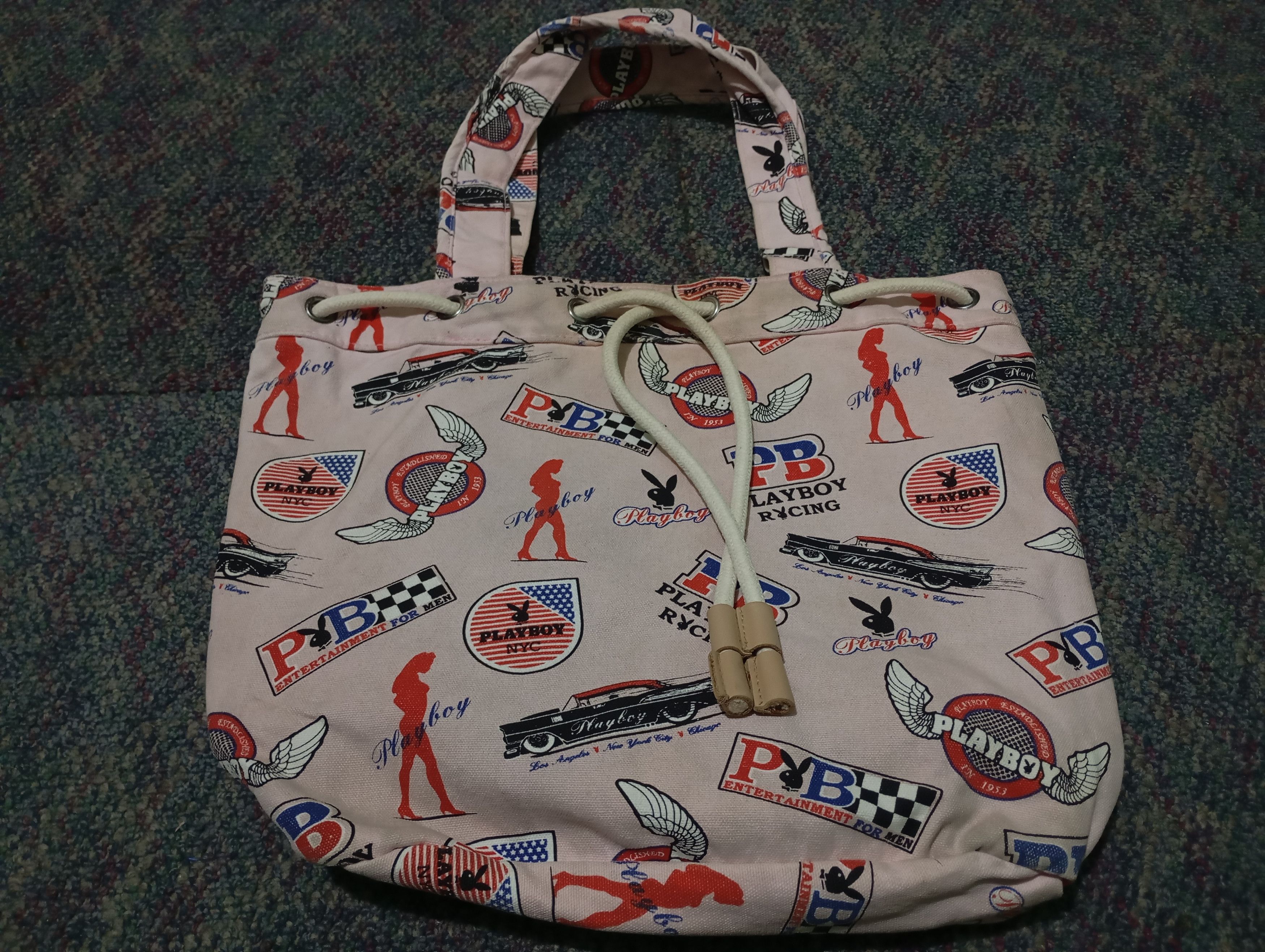 Playboy Diatressed Playboy Tote bag Size ONE SIZE - 1 Thumbnail