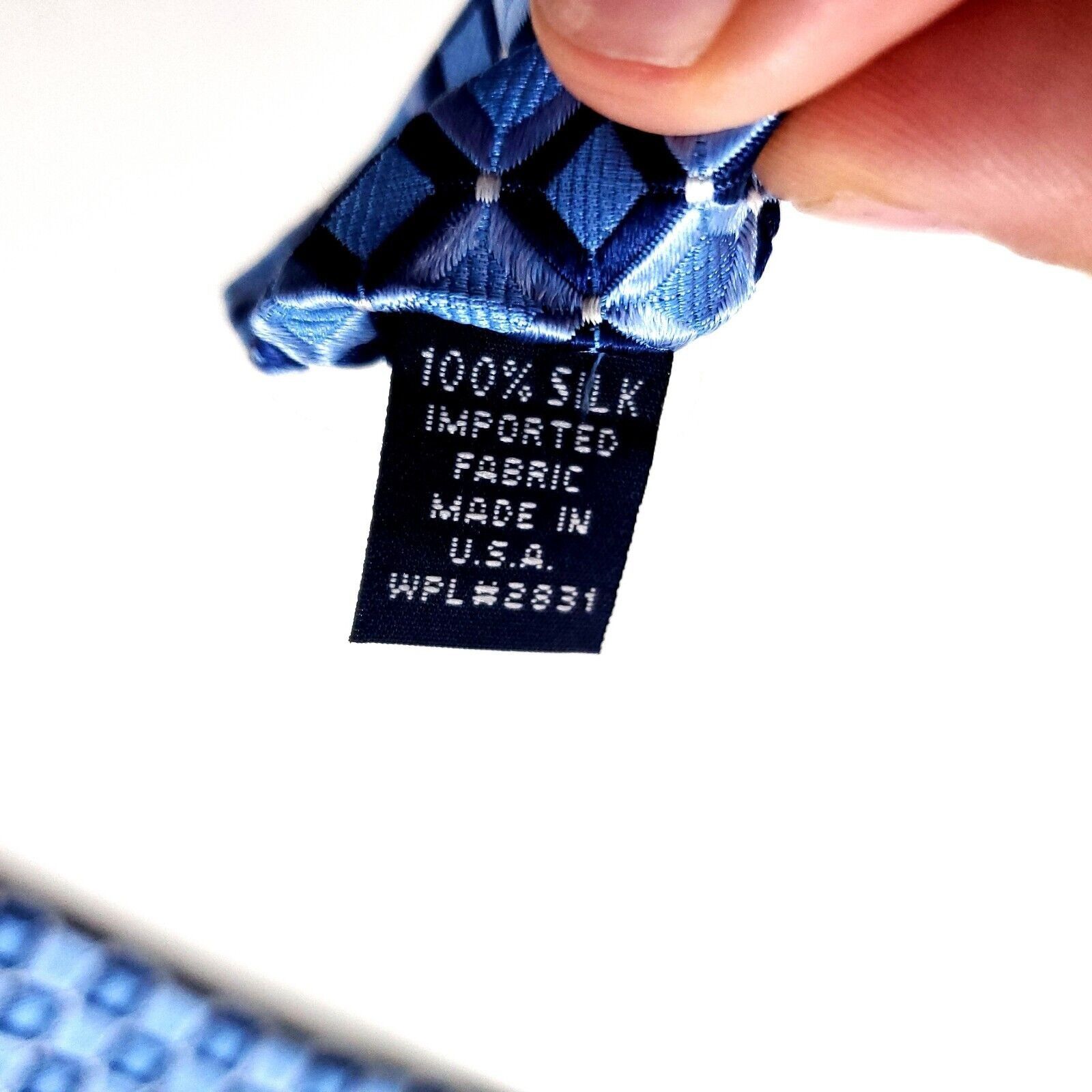 Nautica Nautica Blue Woven Geometric Silk Tie Size ONE SIZE - 4 Thumbnail