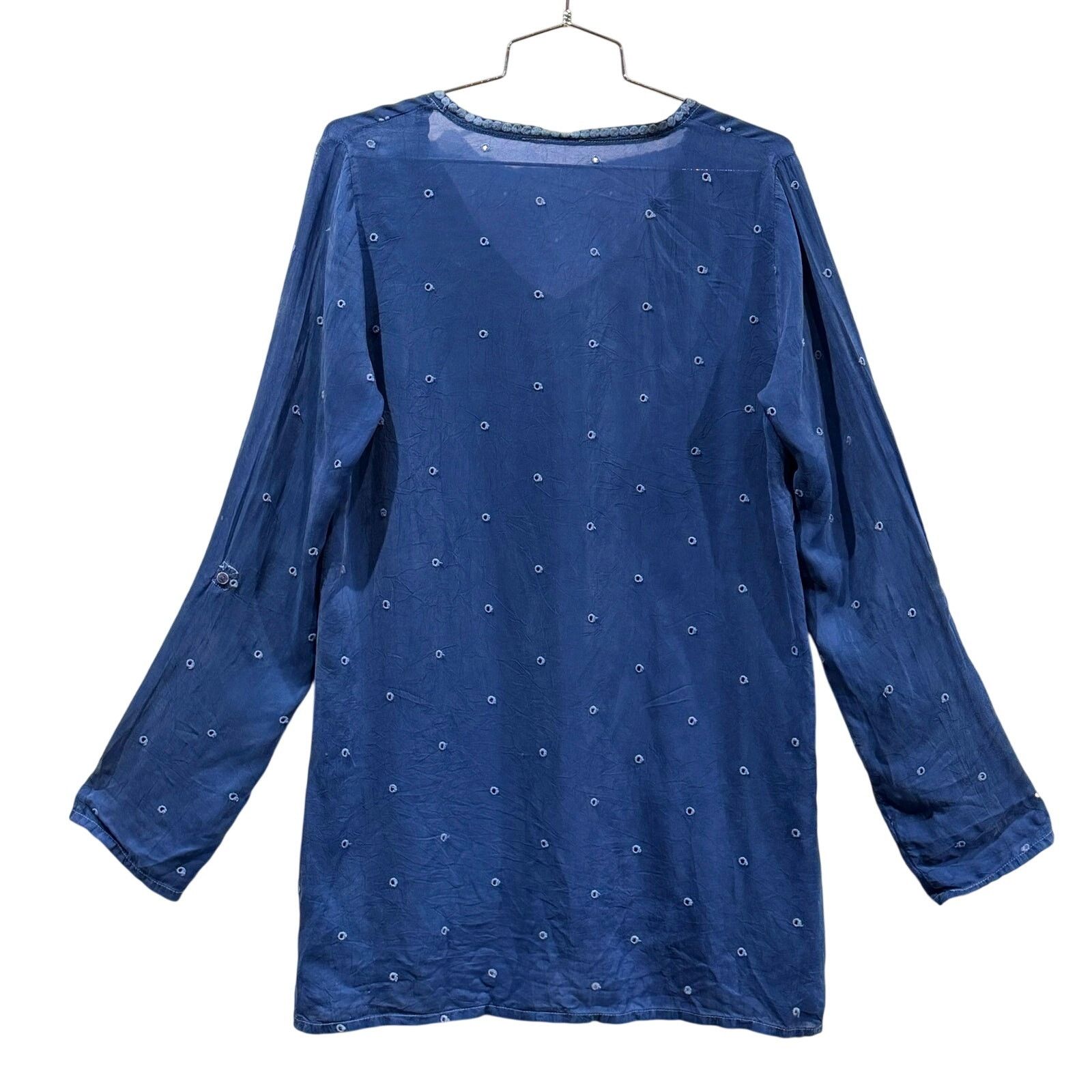 Johnny Was Johnny Was V-Neck Embroidered Pop-Over Tunic Top Size M Size M / US 6-8 / IT 42-44 - 2 Thumbnail