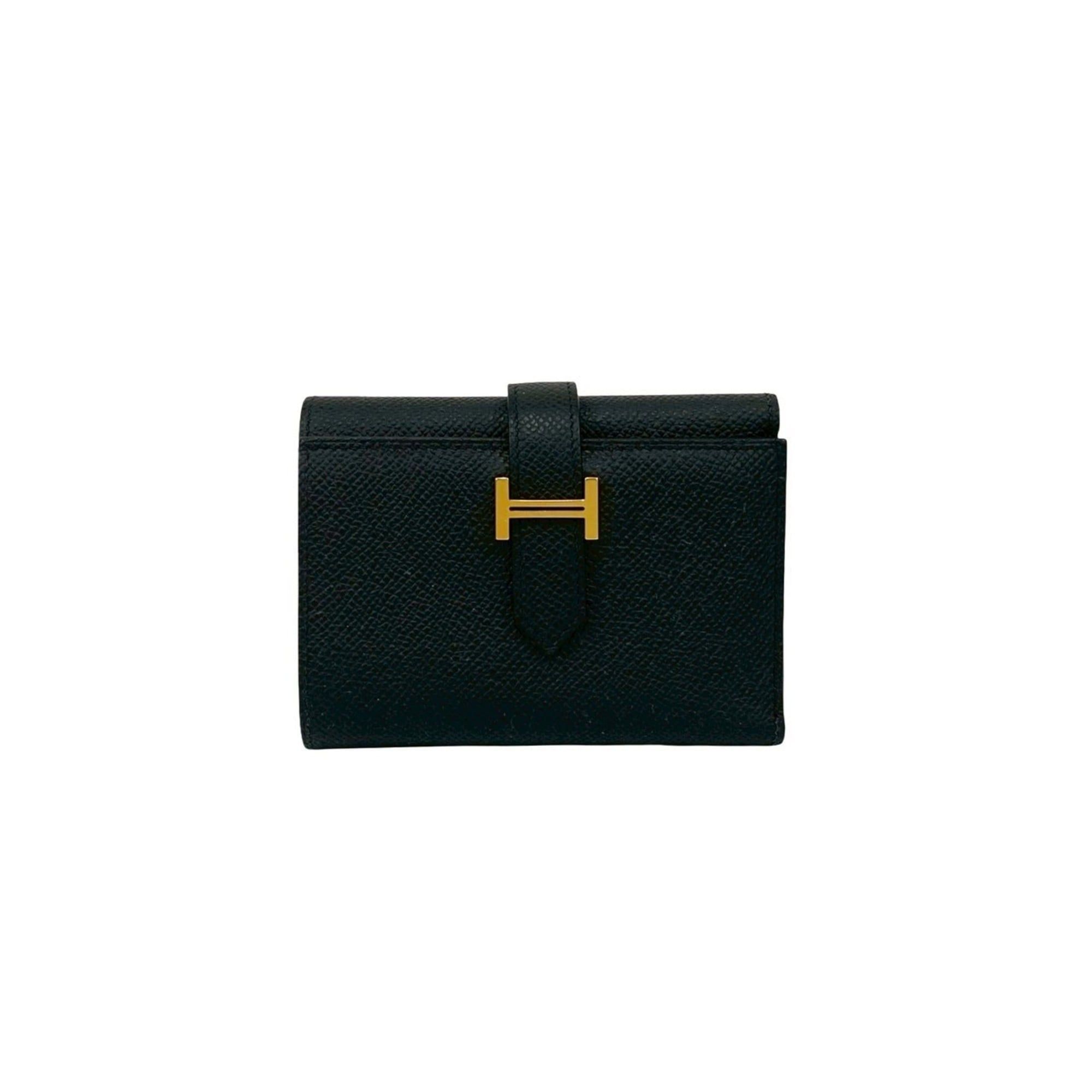 Hermes HERMES Bearn Combination Epsom Leather Tri-fold Wallet Black 45456 W Size ONE SIZE - 1 Thumbnail