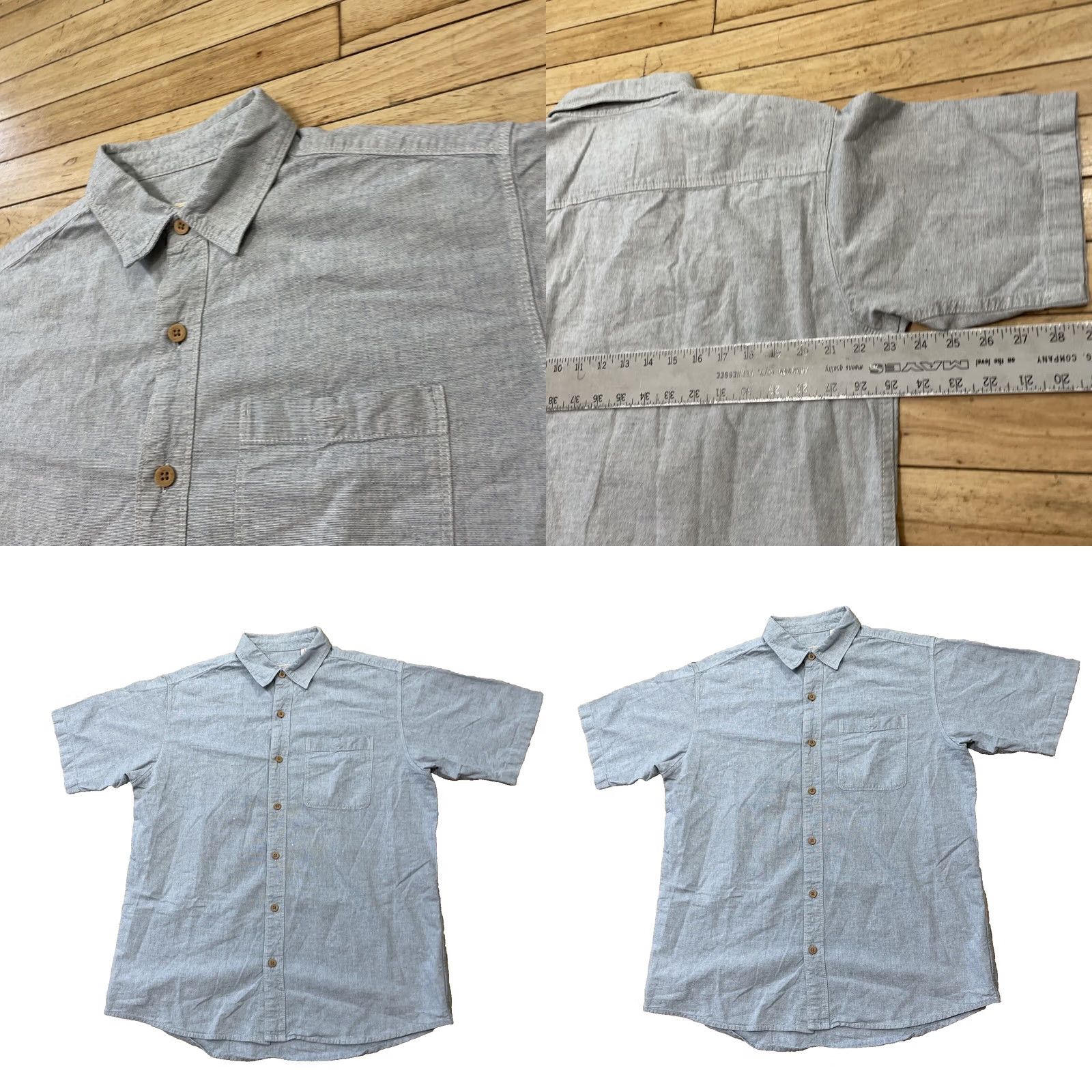 Vintage VINTAGE RedHead Button Shirt Men L Gray Silver Bluish Bleach Spot Spring Casual Outdoor shirt shirt Size US L / EU 52-54 / 3 - 10 Thumbnail