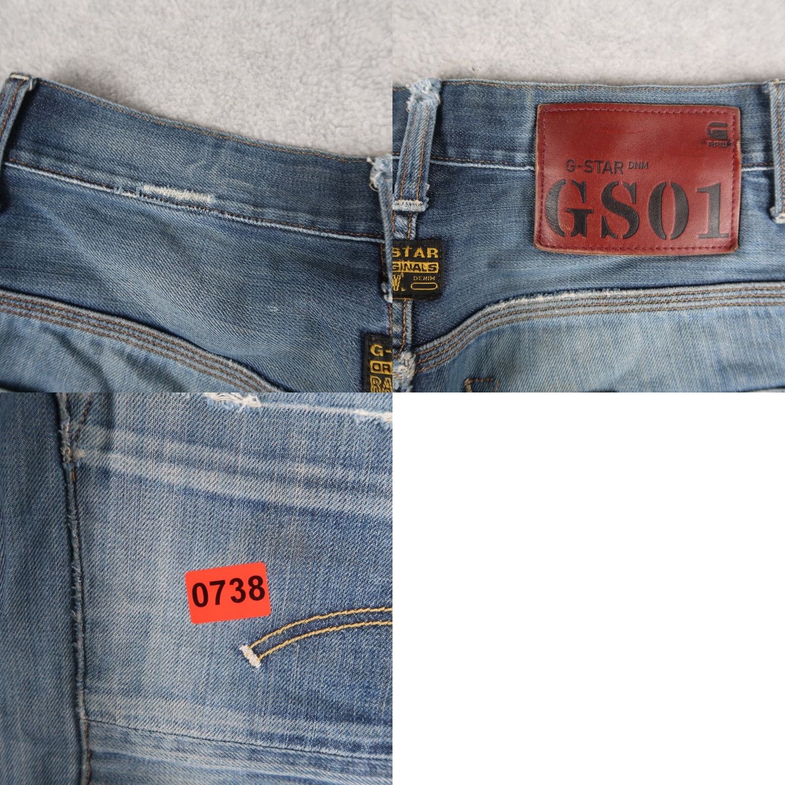 G-Star G Star RAW Jeans Men 30 Blue Radar Tapered Denim Shorts Button Fly Slim 5-Pocket Graphic Logo M adi Biker Grunge Size US 30 / EU 46 - 11 Thumbnail
