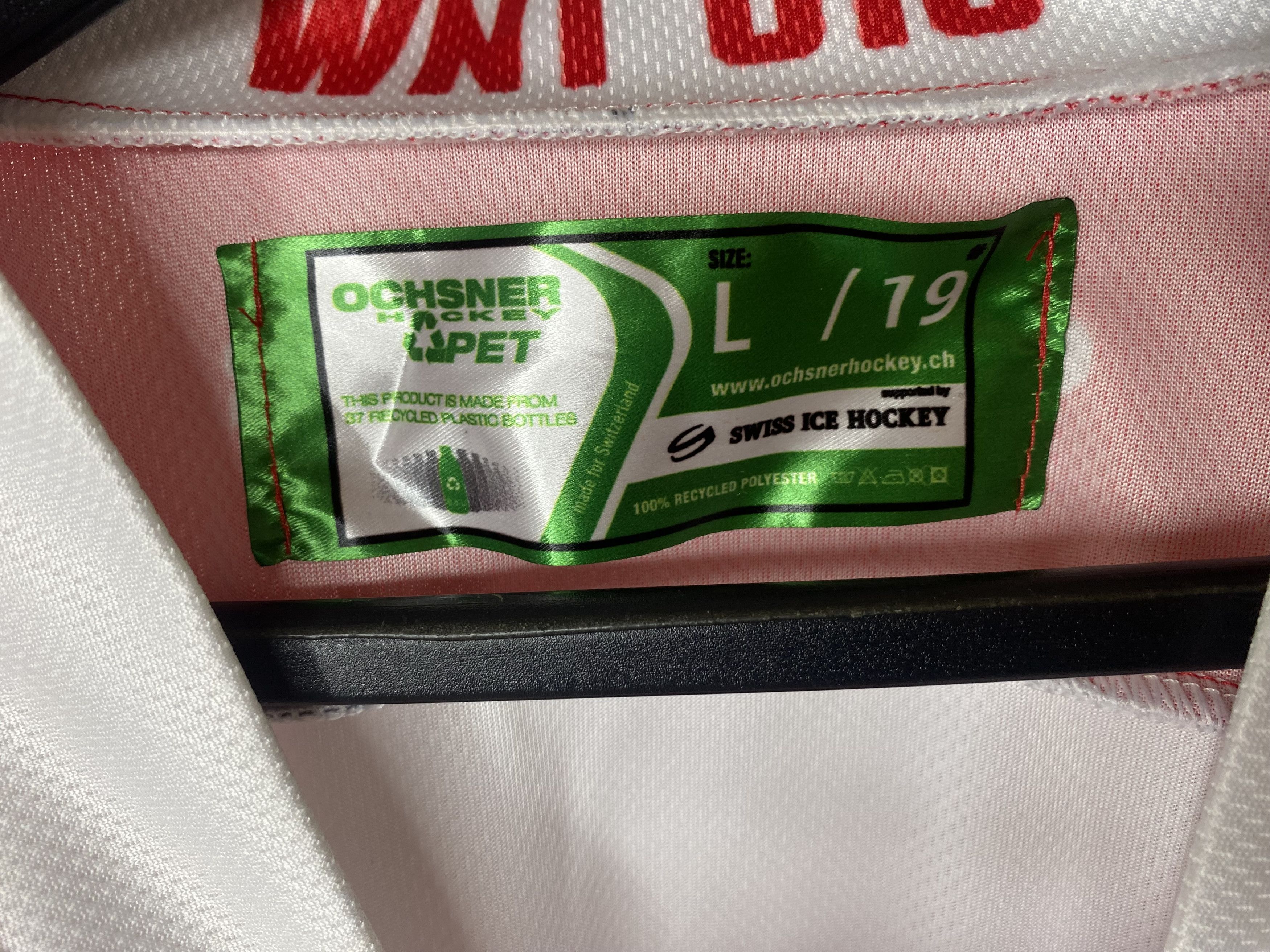 Nike SWITZERLAND TEAM U16 MATCH WORN ICE HOCKEY JERSEY SHIRT Size US L / EU 52-54 / 3 - 8 Thumbnail